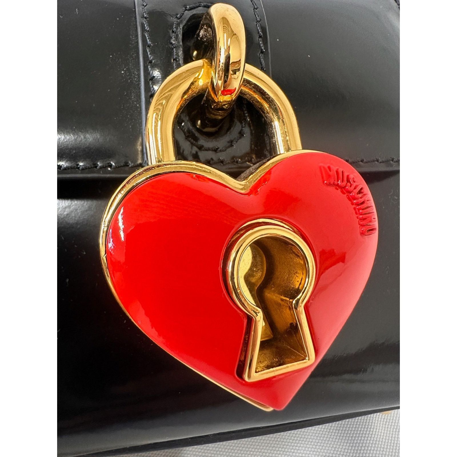Moschino SS23 MOSCHINO Couture Jeremy Scott Heart Lock Top Handbag Size ONE SIZE - 13 Thumbnail
