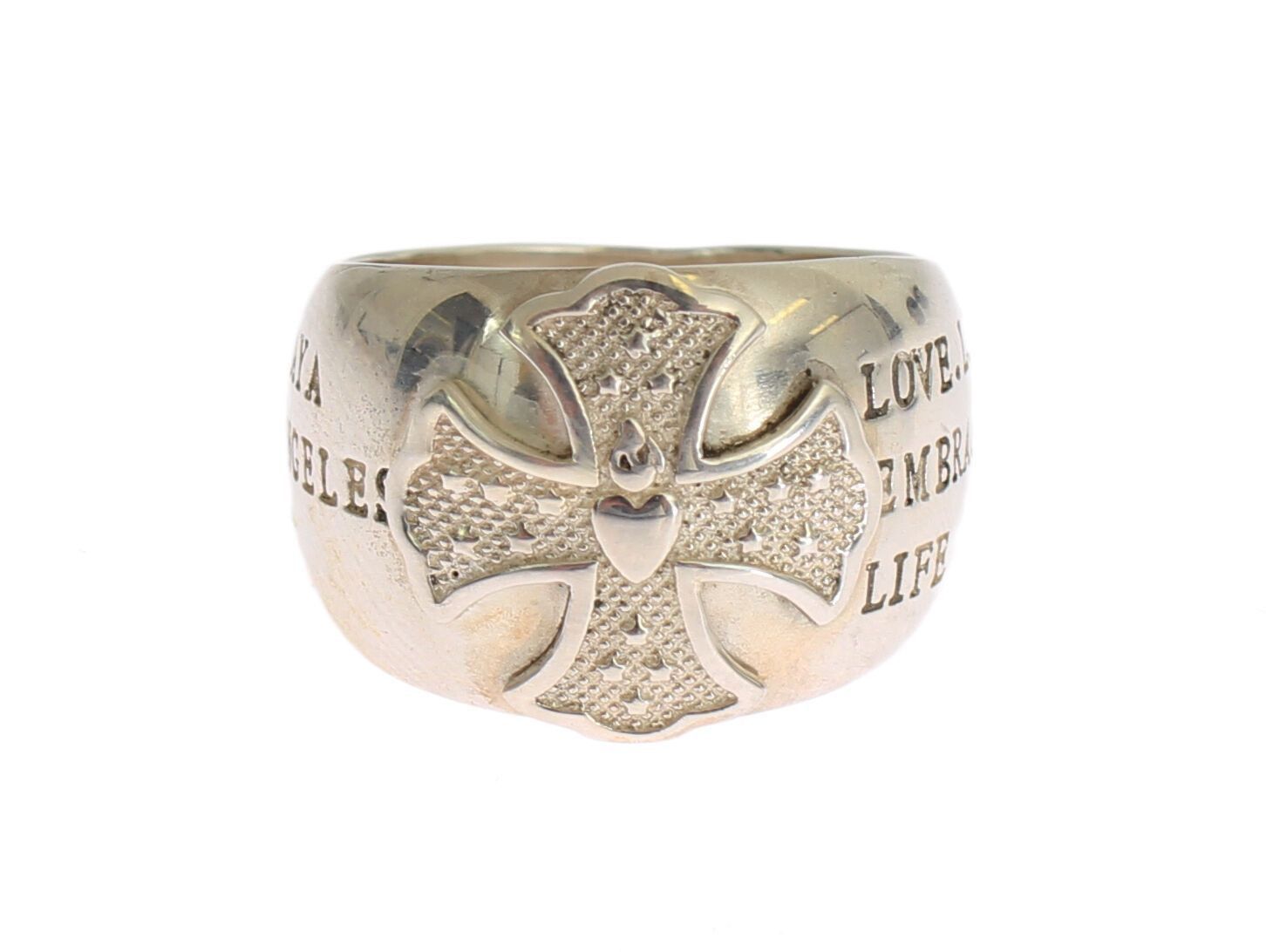 Nialaya Silver Rhombus Womens Clear CZ 925 Silver Ring