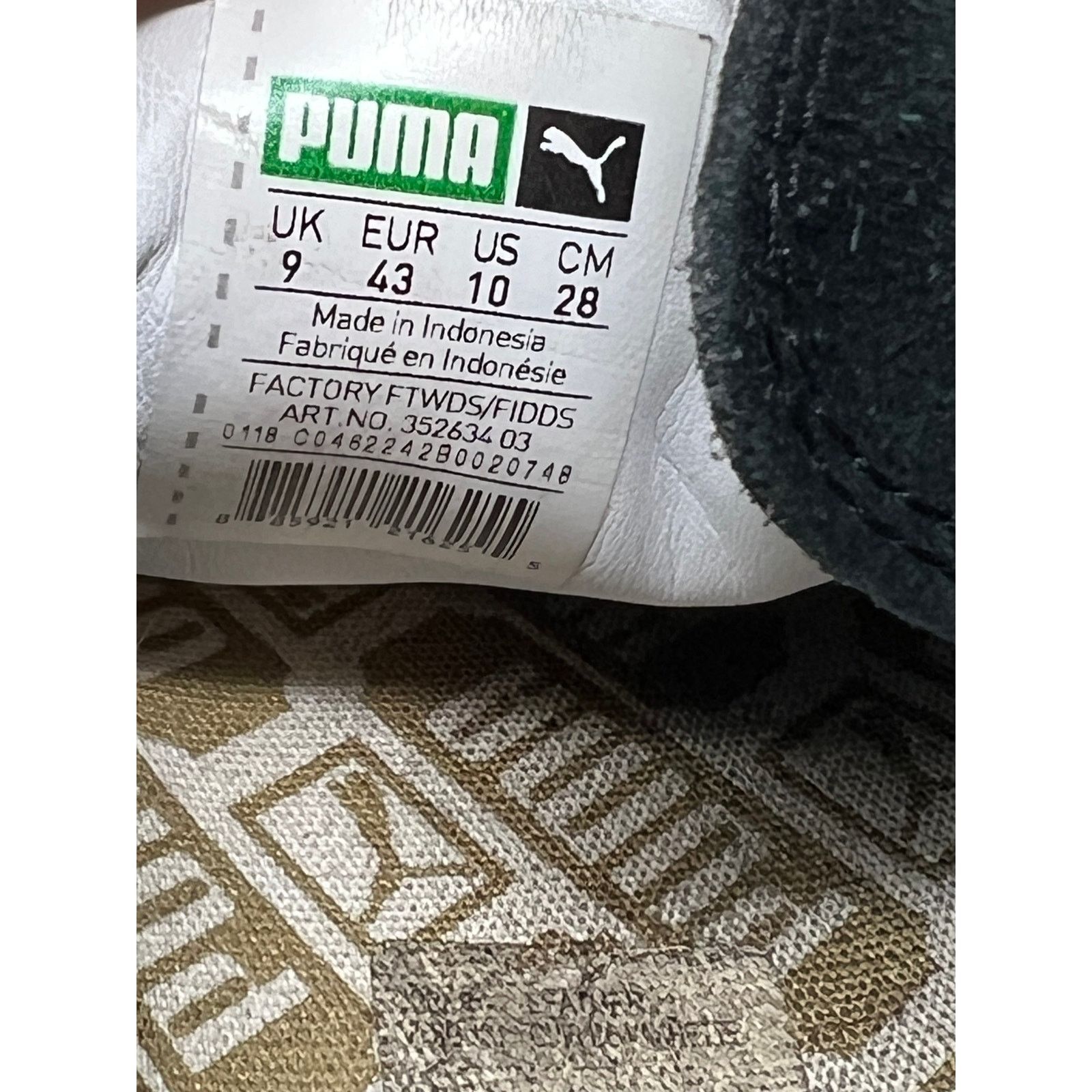 Puma Puma Suede Classic Eco Black White Skate Shoes Mens 10 Size US 10 / EU 43 - 7 Thumbnail