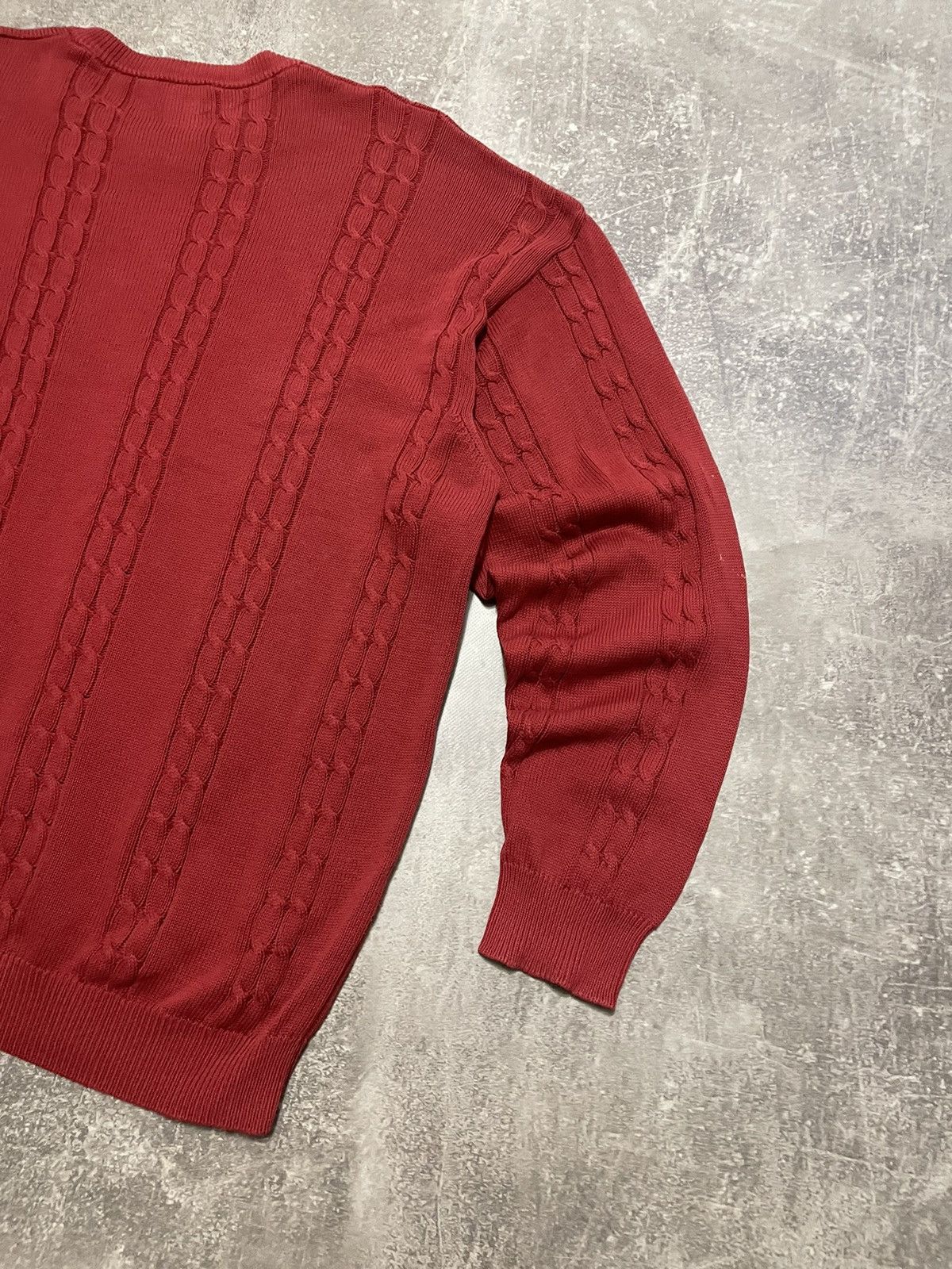Lacoste Vintage Lacoste Cable Knit Sweater 90s Size US XL / EU 56 / 4 - 17 Thumbnail