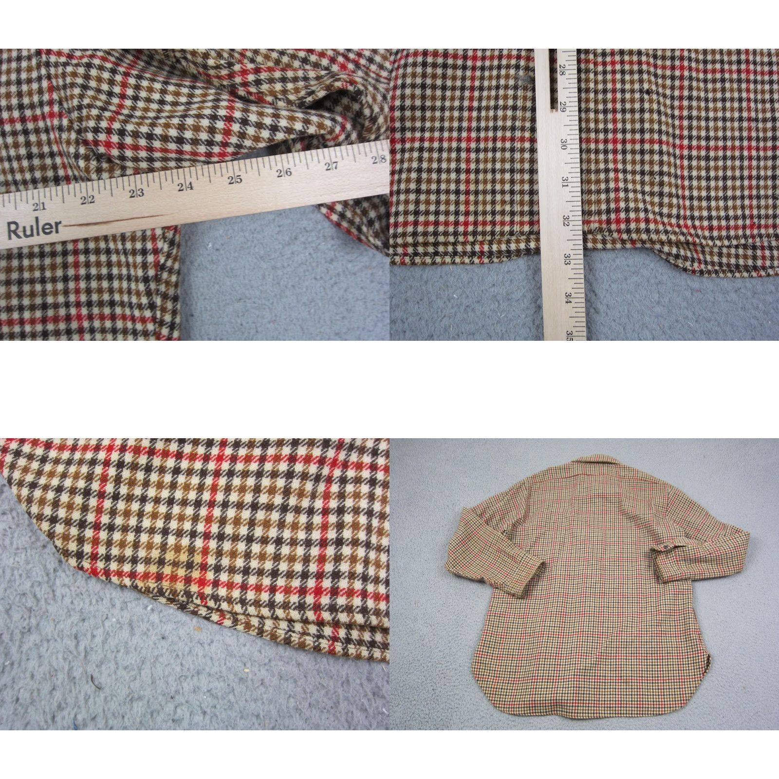 Pendleton VINTAGE Pendleton Shirt Mens XL Brown Wool Made in USA 50s 60s Plaid Button-Up Long Sleeve Collared Retro Classic Outdoor Workwear 90s Mens Size US XL / EU 56 / 4 - 8 Thumbnail