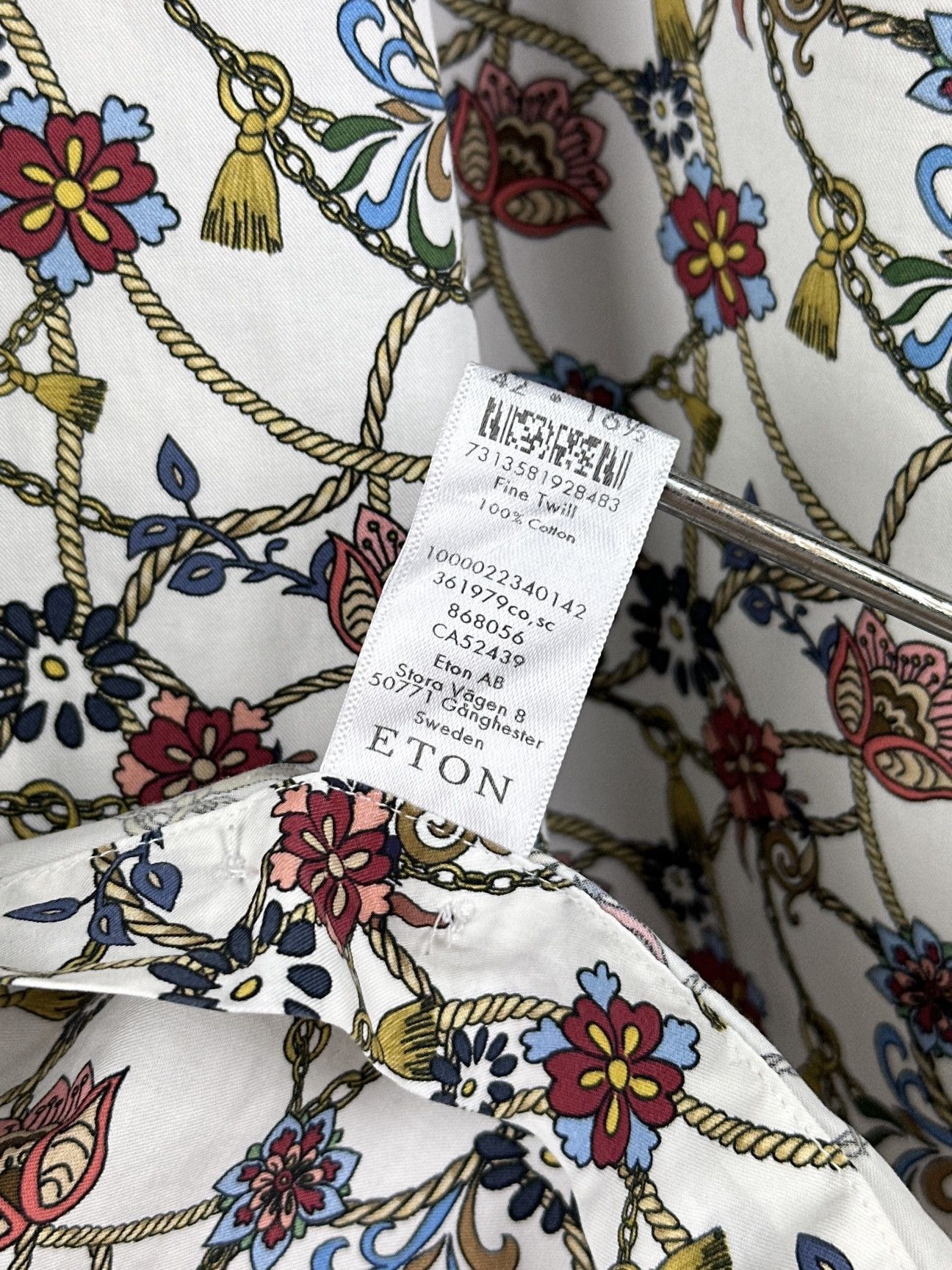 Eton Eton Contemporary Floral Print Long Sleeve Button Up Shirt Size US L / EU 52-54 / 3 - 10 Thumbnail