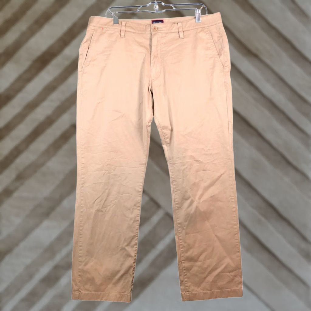 UNTUCKit UNTUCKit Mens Pants Tan Relaxed Fit Pima Cotton Blend Stretch 36x30 Chino Regular Inseam 29 Straight Front Pocket Slashes Casual Workwear Mens Size US 36 / EU 52 - 1 Thumbnail