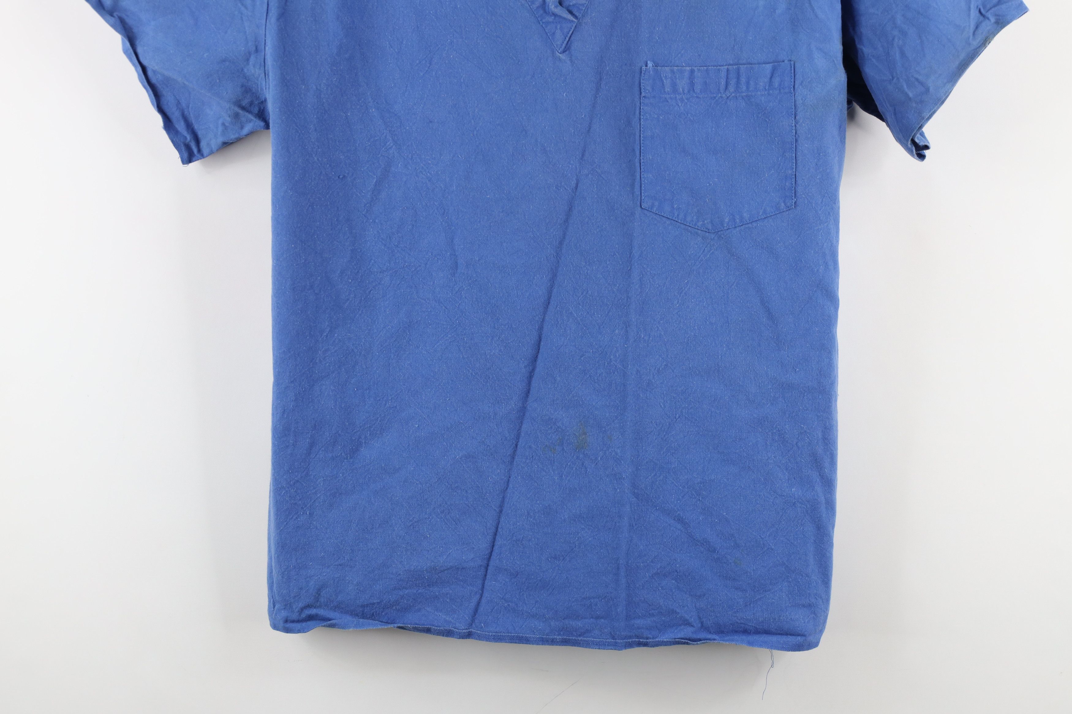 Vintage Vintage 50s Canvas Mental Hospital Scrubs Shirt Blue USA Size US M / EU 48-50 / 2 - 3 Thumbnail