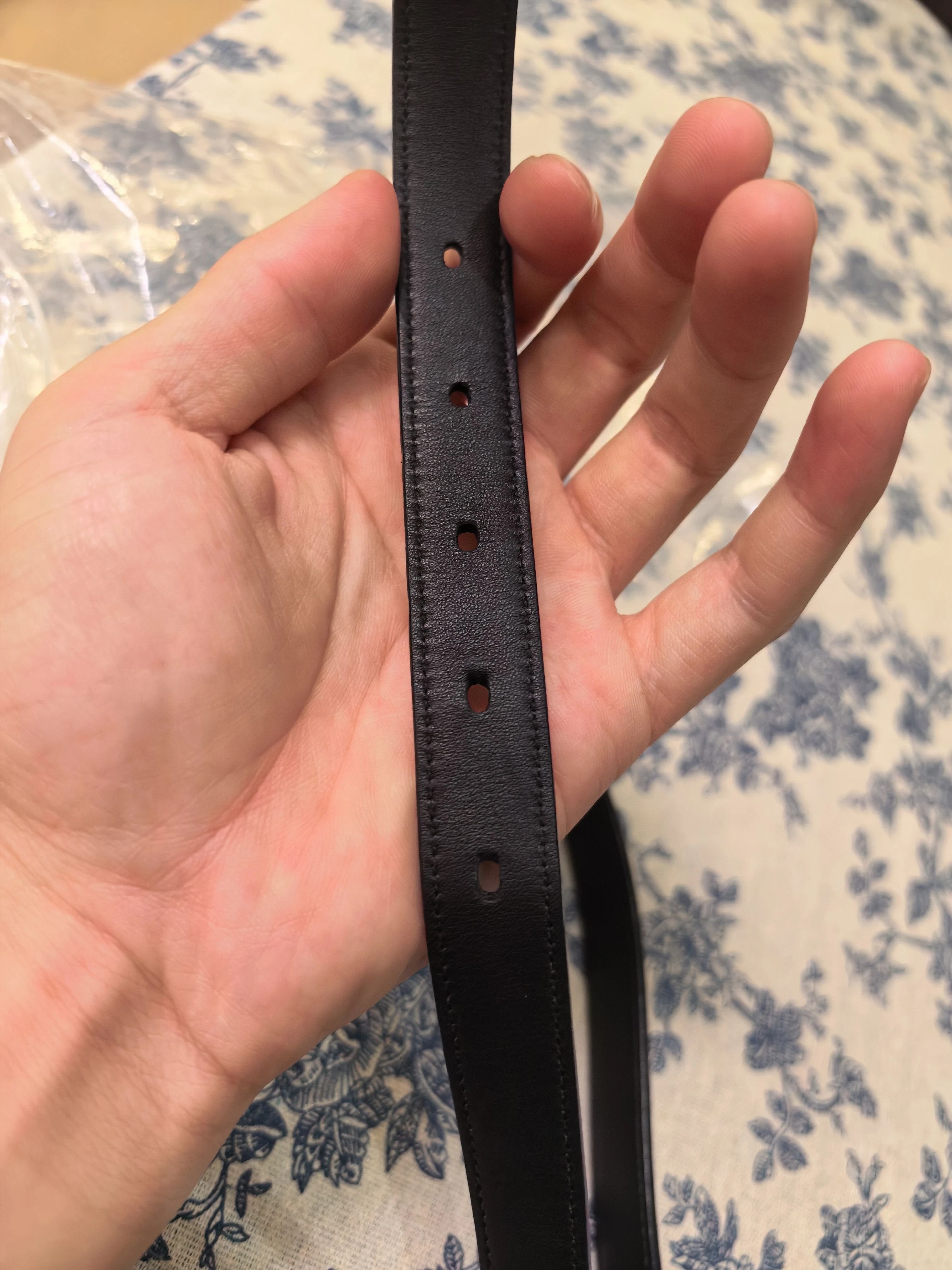 Yves Saint Laurent YSL Logo Brass Square Buckle Belt 2cm 95 used twice Size ONE SIZE - 5 Thumbnail