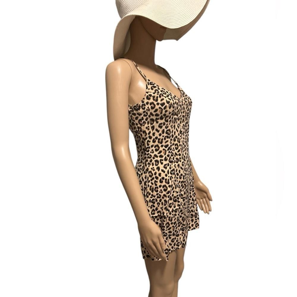 Divided DIVIDED Leopard Print Mini Slip Dress Size XS / US 0-2 / IT 36-38 - 2 Thumbnail