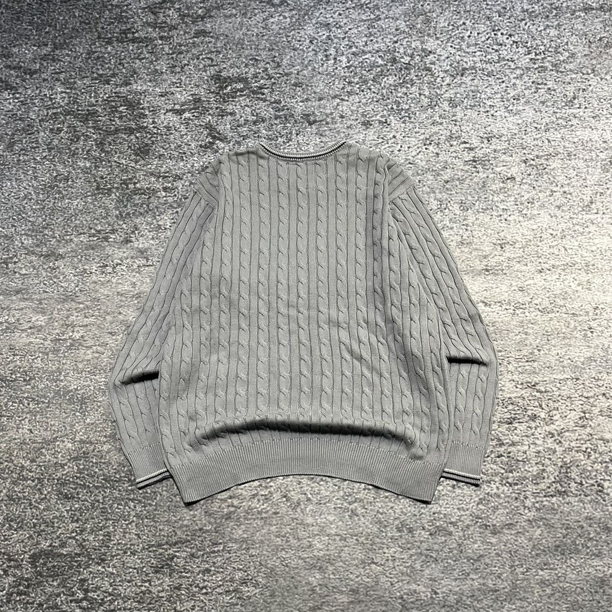 Quiksilver VINTAGE Y2K QUIKSILVER GRAY SURF SKATER CABLE KNIT SWEATER Size US XL / EU 56 / 4 - 2 Thumbnail
