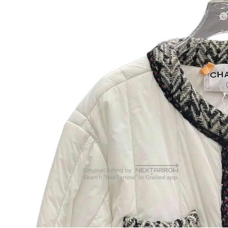 Chanel Chanel White Cotton Blend Jacket for Women . Size S / US 4 / IT 40 - 3 Thumbnail