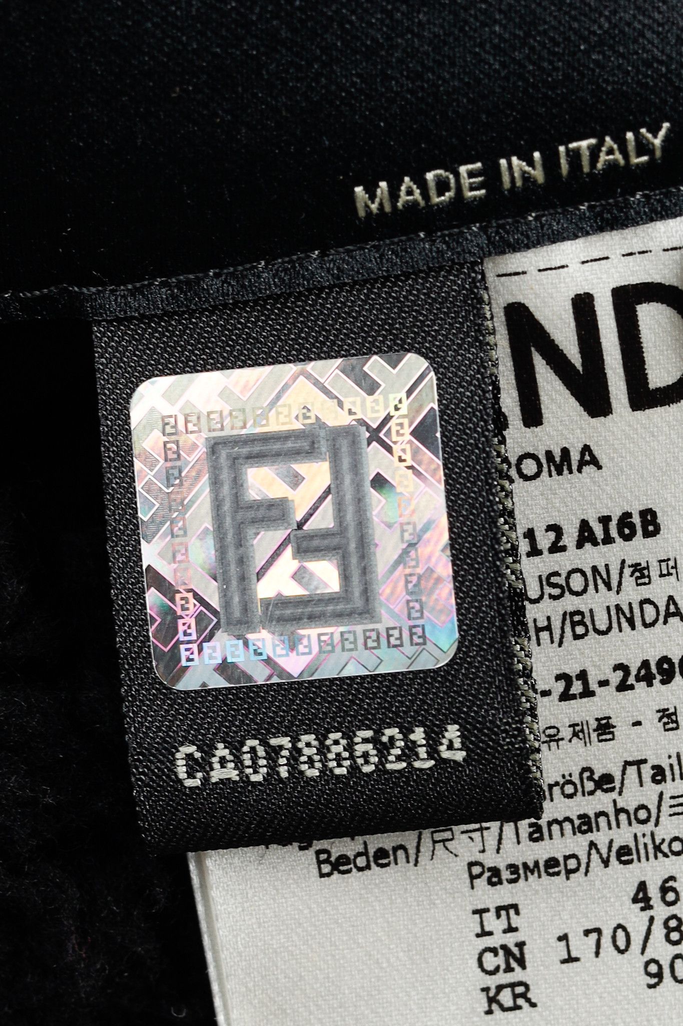 Fendi Fendi Reversible Black Wool Fleece & Brown Patchwork Jacket Size US S / EU 44-46 / 1 - 18 Thumbnail