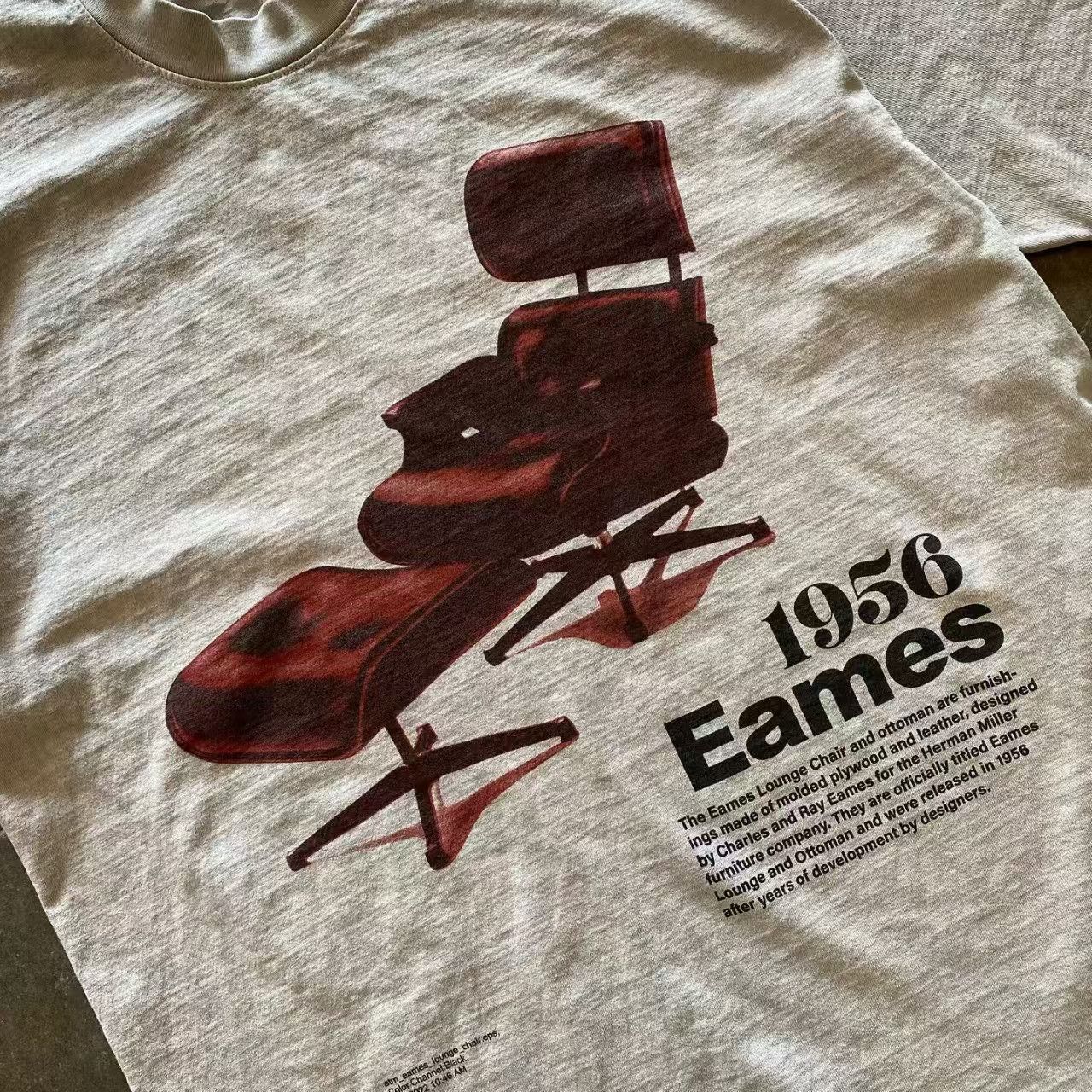 Vintage Street washed retro chair pattern cotton t-shirt Size US M / EU 48-50 / 2 - 2 Thumbnail