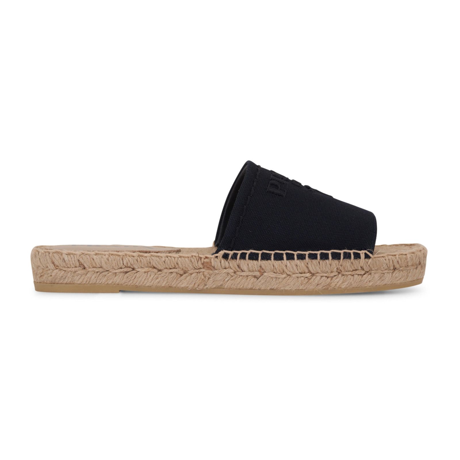 Prada Prada Baltico Blue Canvas Plaque Logo Slide Open Toe Size US 8 / IT 38 - 3 Thumbnail