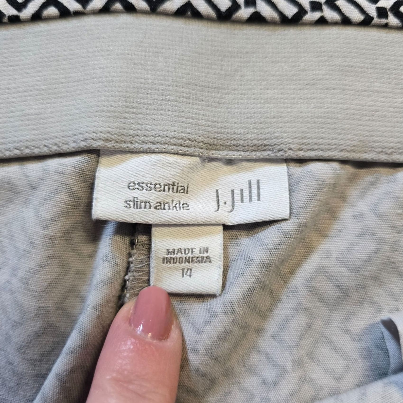 J. Jill J. Jill Pants Womens Size 14 Gray Essential Slim Ankle Stretch Career Capsule Tapered Leg Flat Front Ponte Style City Preppy Mensy? Size 36" / US 14 / IT 50 - 4 Thumbnail