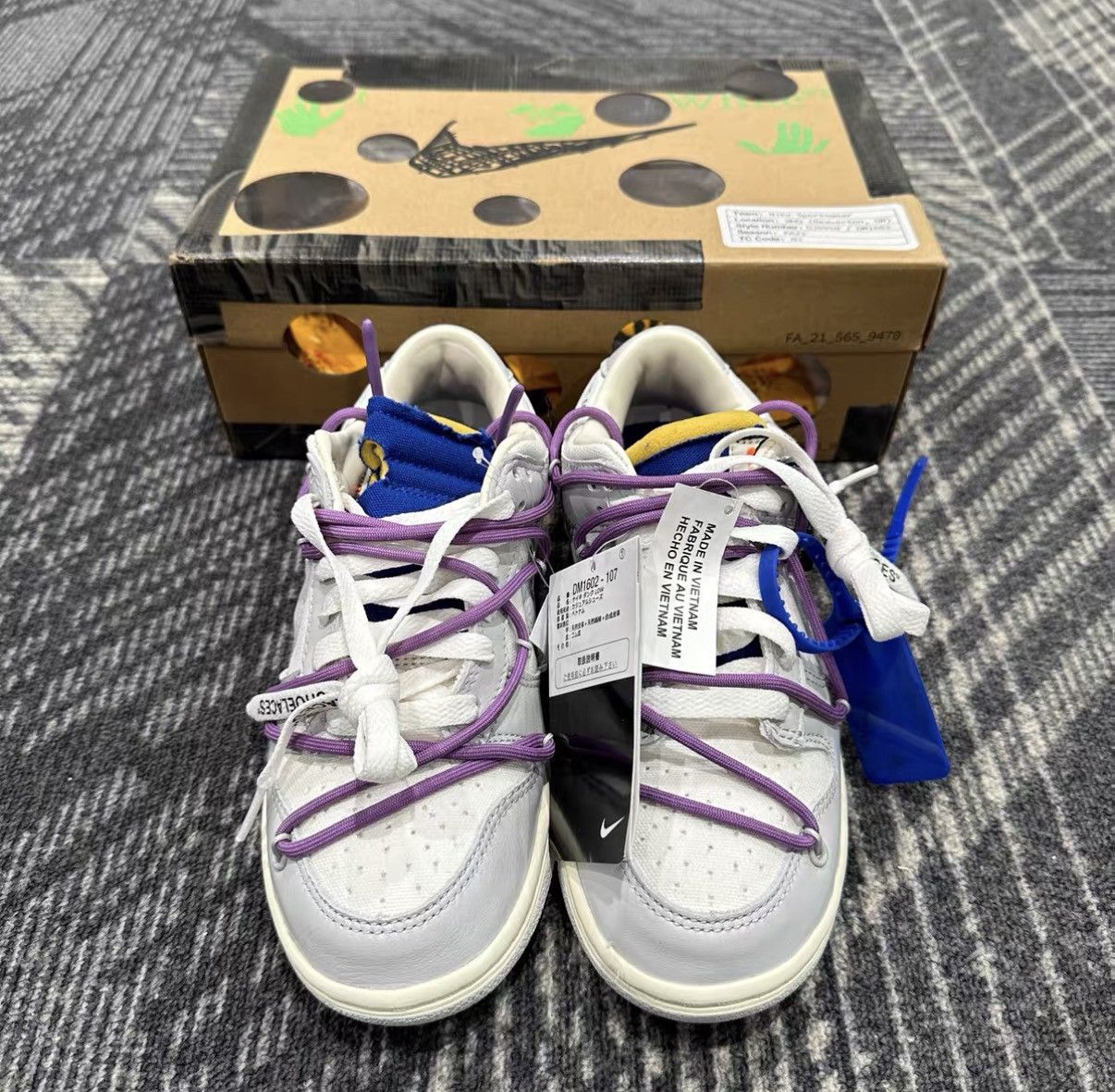 Off-White Off-White x Nike Dunk The 50 No.48 Co-branded Sneakers J42 Size US 6 / IT 36 - 2 Thumbnail