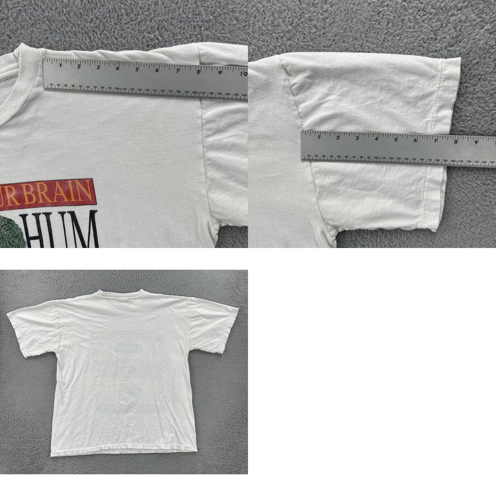 Paradise VINTAGE Tee Paradise XL T Shirt This Is Your Brain On Jesus 90s Funny Graphic Tee Shirt Mens White XL Size US XL / EU 56 / 4 - 9 Thumbnail