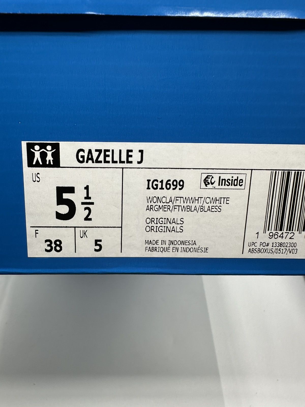 Adidas Adidas Gazelle J “Wonder Clay Cloud White” 5.5y Size US 7 / IT 37 - 7 Thumbnail