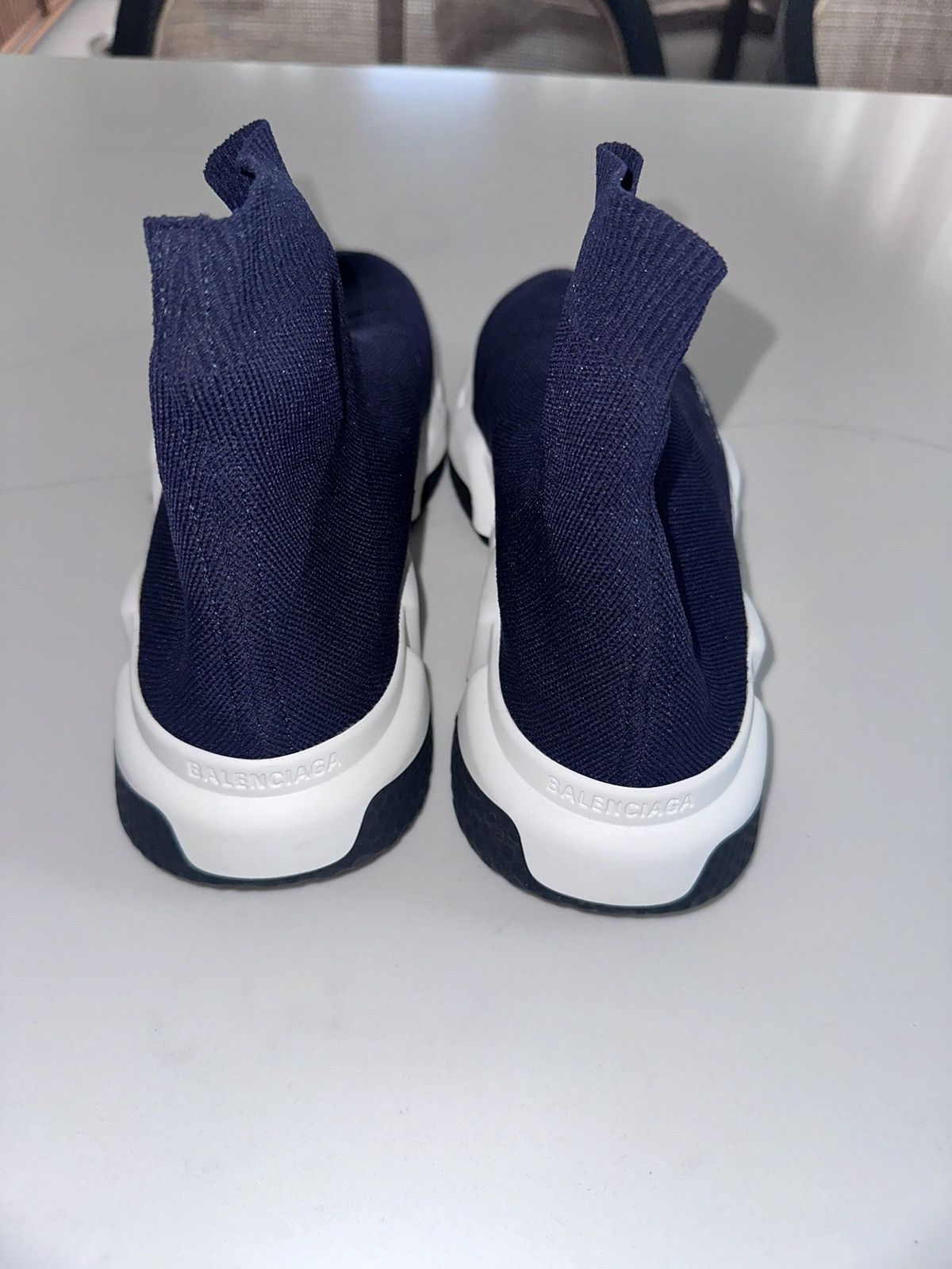 Balenciaga BALENCIAGA NAVY SPEED KNIT SOCK TRAINER SNEAKERS SIZE 7 Size US 7 / EU 40 - 4 Thumbnail