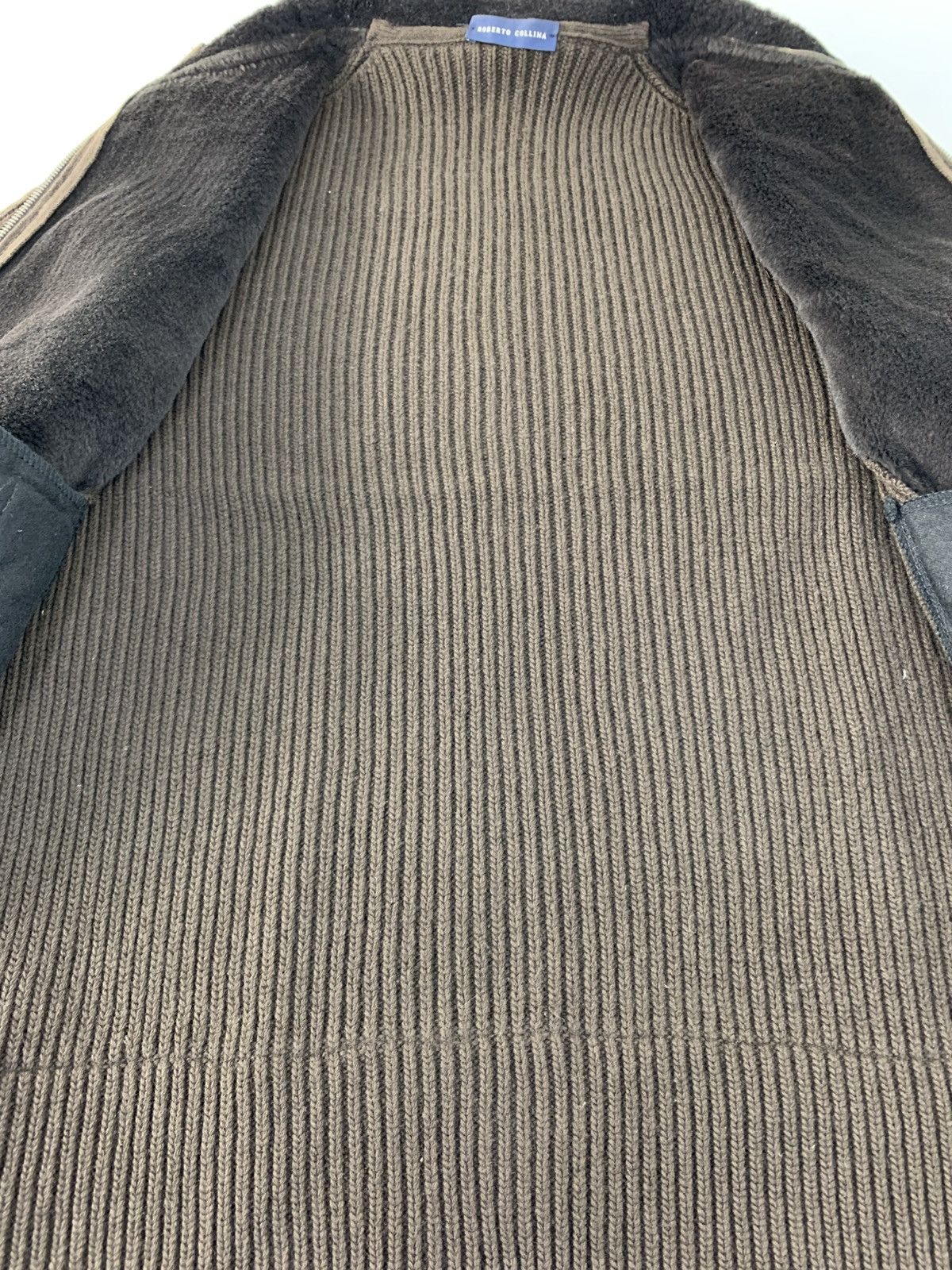 Roberto Collina Roberto Collina Sheep Skin Leather Knit Made in Italy Bomber Size S / US 4 / IT 40 - 5 Thumbnail