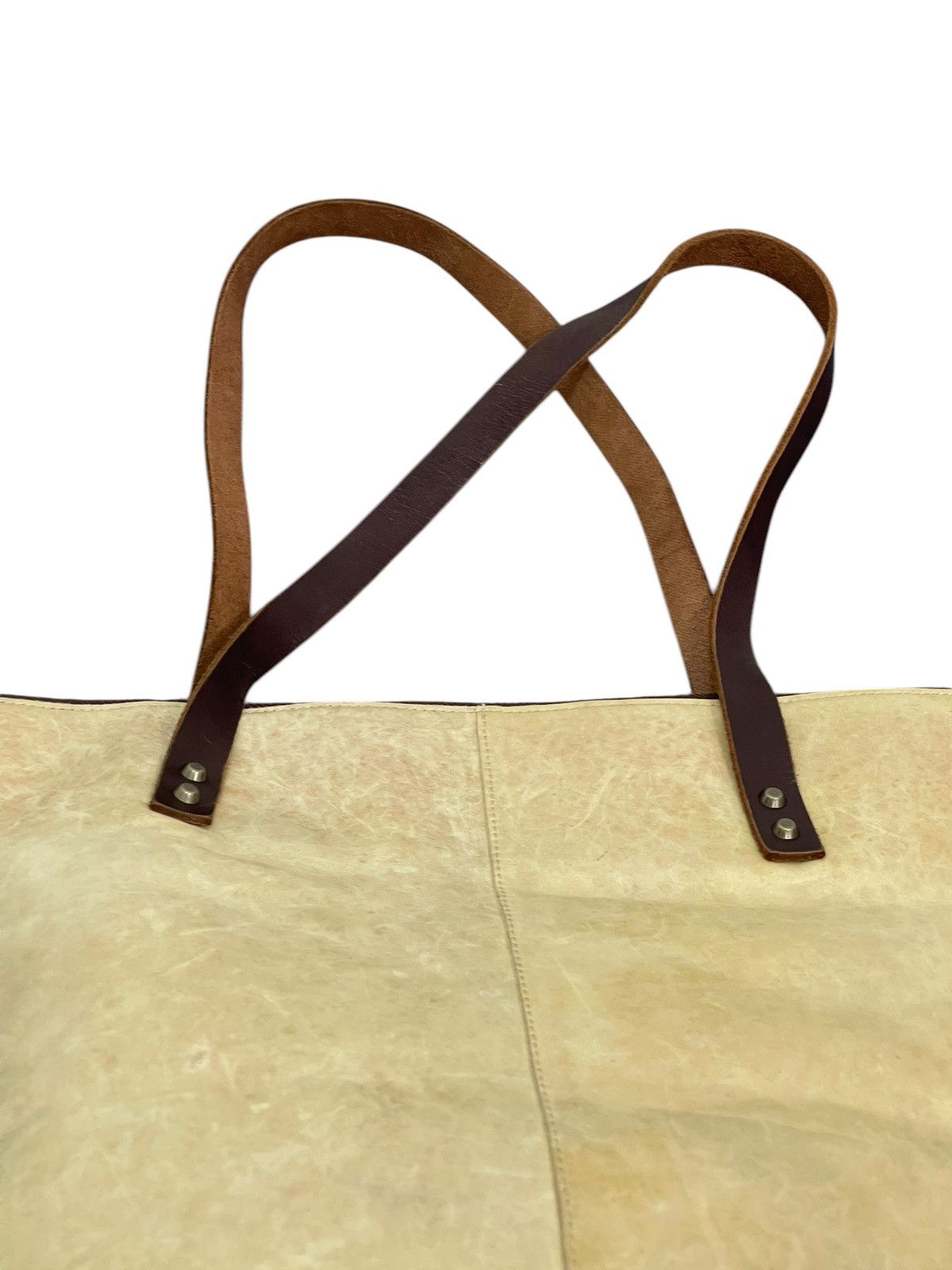 Genuine Leather Full Leather Patina Vtg Unknown Tote Shoulder Bag 2🟩0 Size ONE SIZE - 18 Thumbnail
