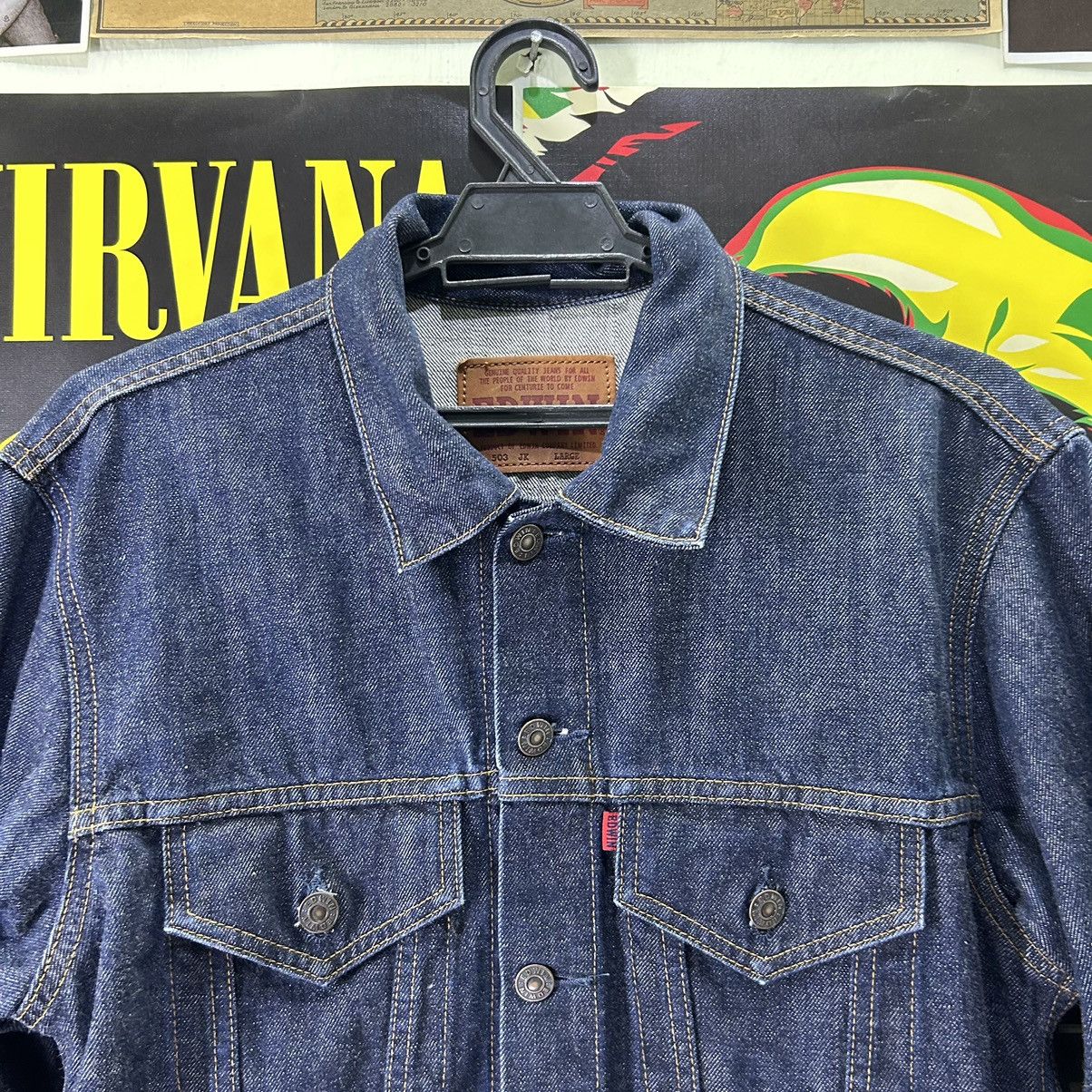 Edwin Vintage Edwin Trucker Denim Blue Distressed Denim Jacket Size US M / EU 48-50 / 2 - 2 Thumbnail