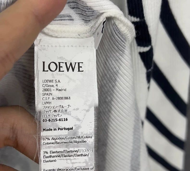 Loewe LOEWE Striped waffle Logo long sleeve Size S / US 4 / IT 40 - 4 Thumbnail