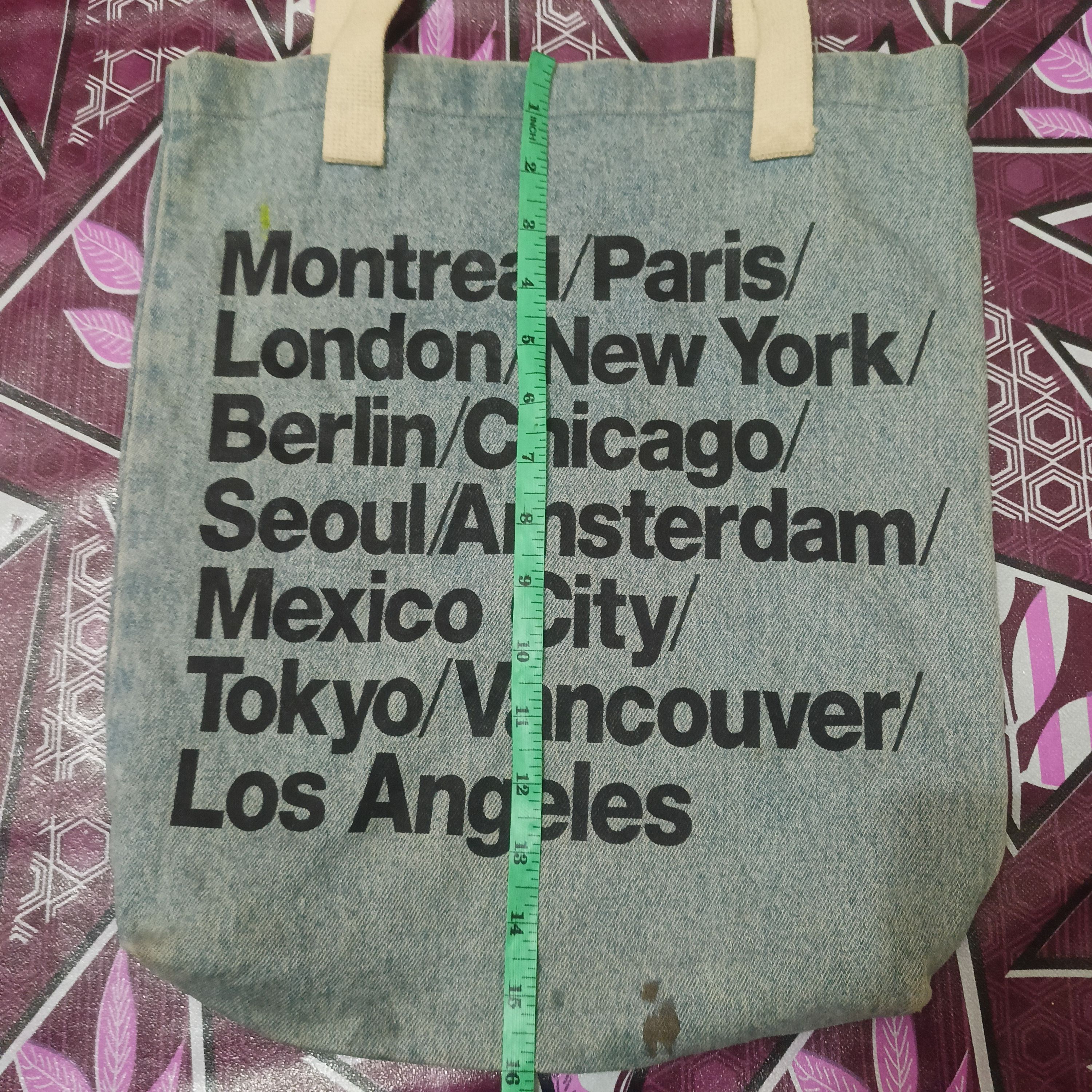 American Apparel Vtg American Apparel Denim Tote Bag Size ONE SIZE - 18 Thumbnail