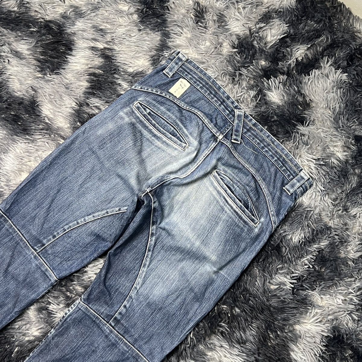 Japanese Brand Nuestro Collection Distressed Denim Cargo Pants Size US 30 / EU 46 - 4 Thumbnail