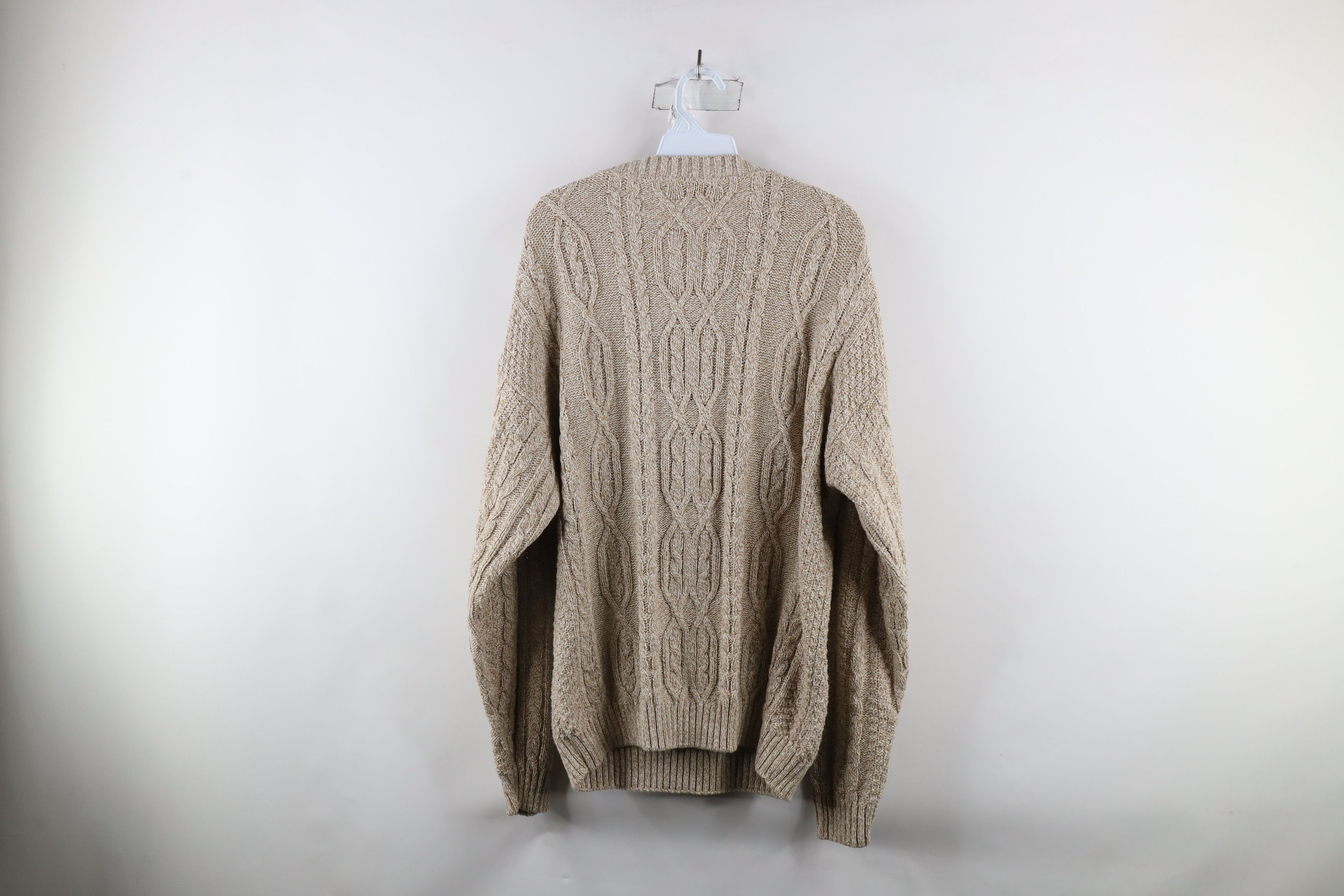 Vintage Vintage 90s Streetwear Knit Fisherman Sweater Beige USA Size US M / EU 48-50 / 2 - 5 Thumbnail