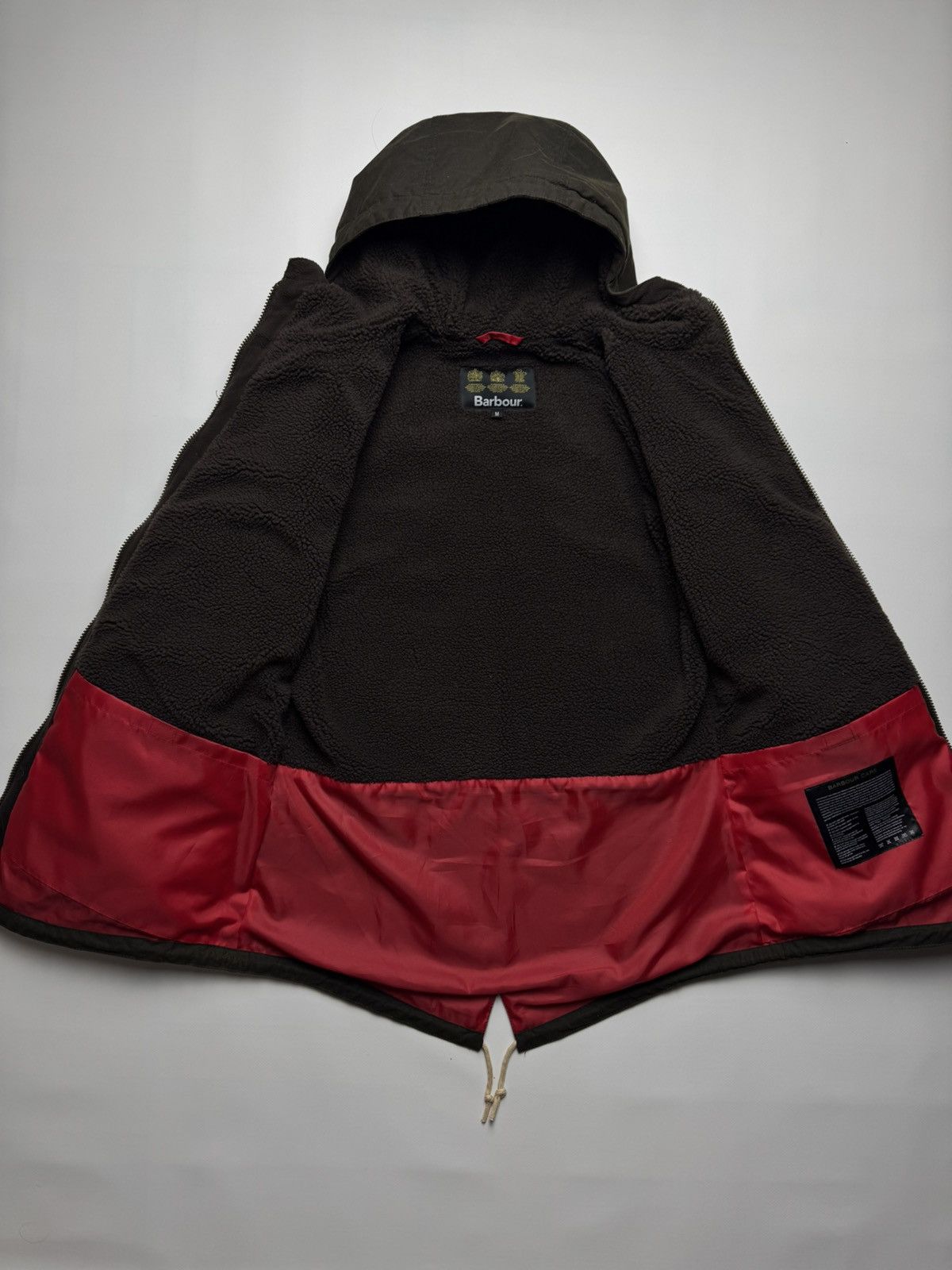 Barbour Barbour Oural Waxed Cotton Parka Jacket with Leather Patches Size US M / EU 48-50 / 2 - 16 Thumbnail