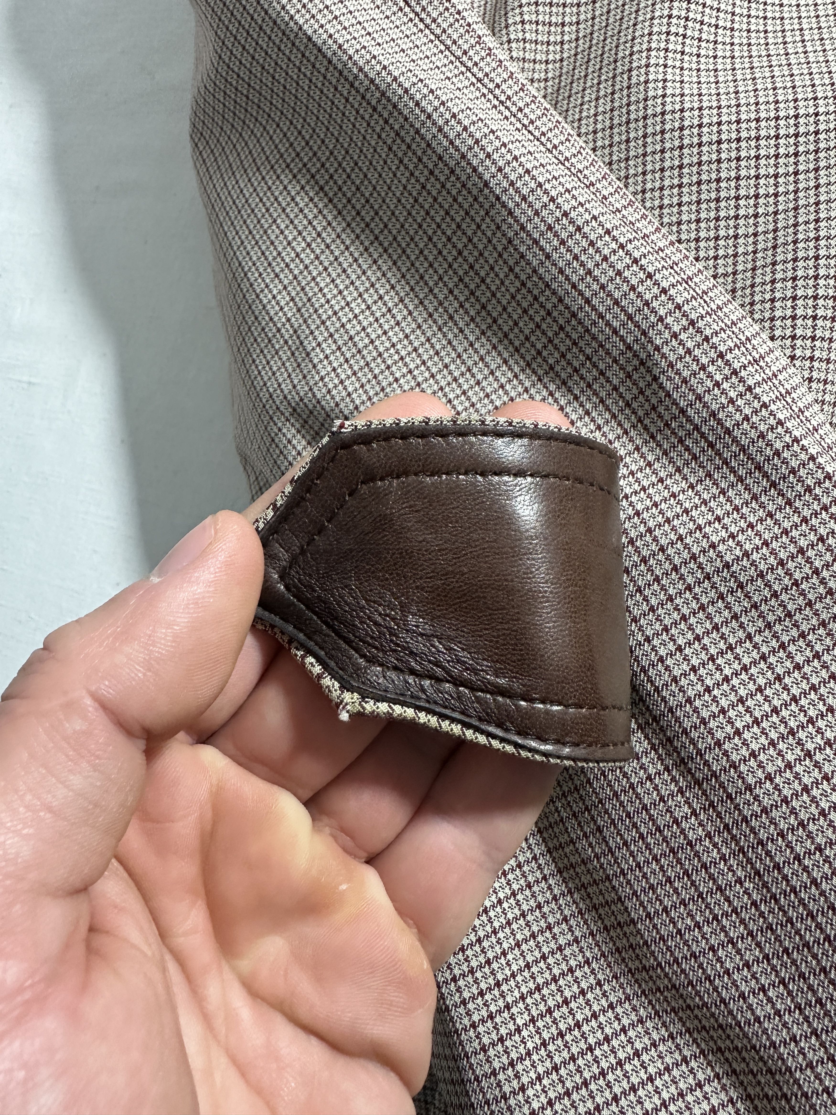 Prada Prada Check Stretch Trench Coat Leather Detail Italy Size 40 Size S / US 4 / IT 40 - 18 Thumbnail