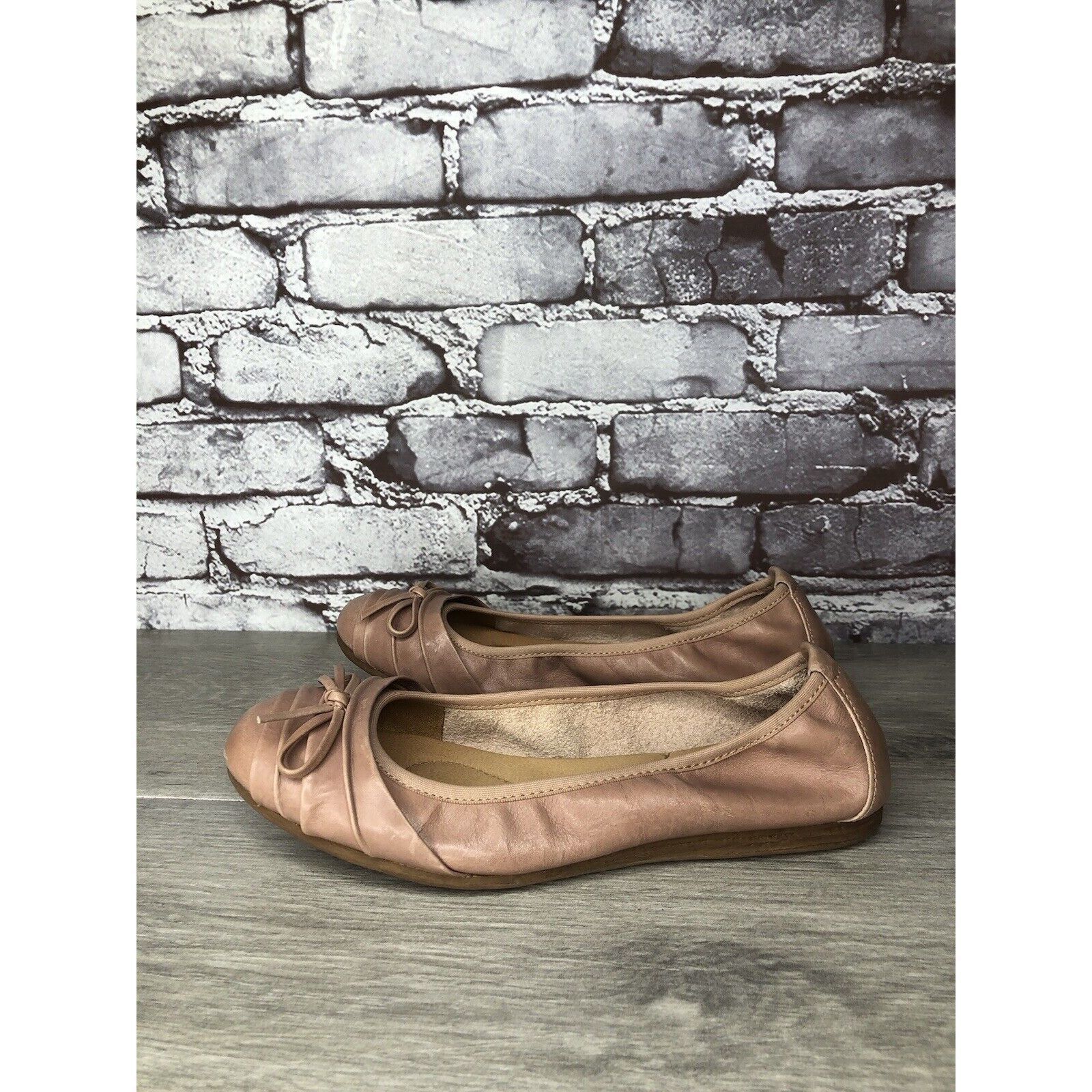 Born Born Footwear Dusty Pink Leather Casual Bow Ballet Flats Wom Size US 6.5 / IT 36.5 - 9 Thumbnail