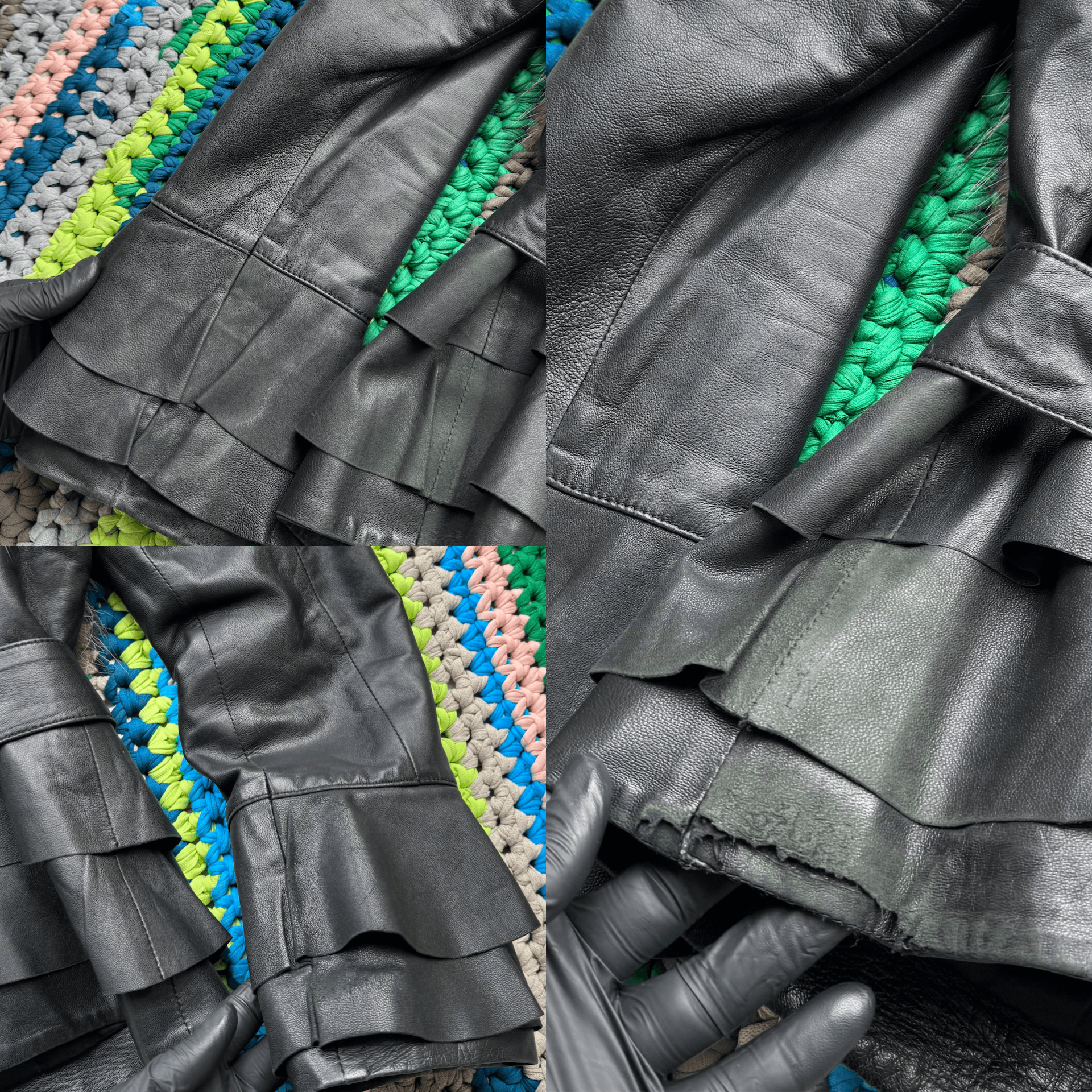 Hysteric Glamour Vintage Cropped Leather Jacket With Fur Details (V22)(D15) Size S / US 4 / IT 40 - 6 Thumbnail