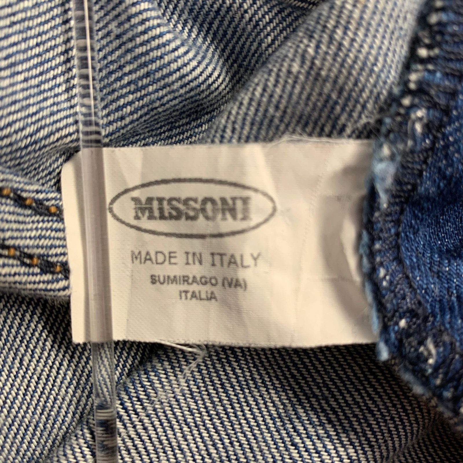 Missoni MISSONI Blue Contrast Cotton Straight Five Pockets Jeans Size US 39 - 6 Thumbnail