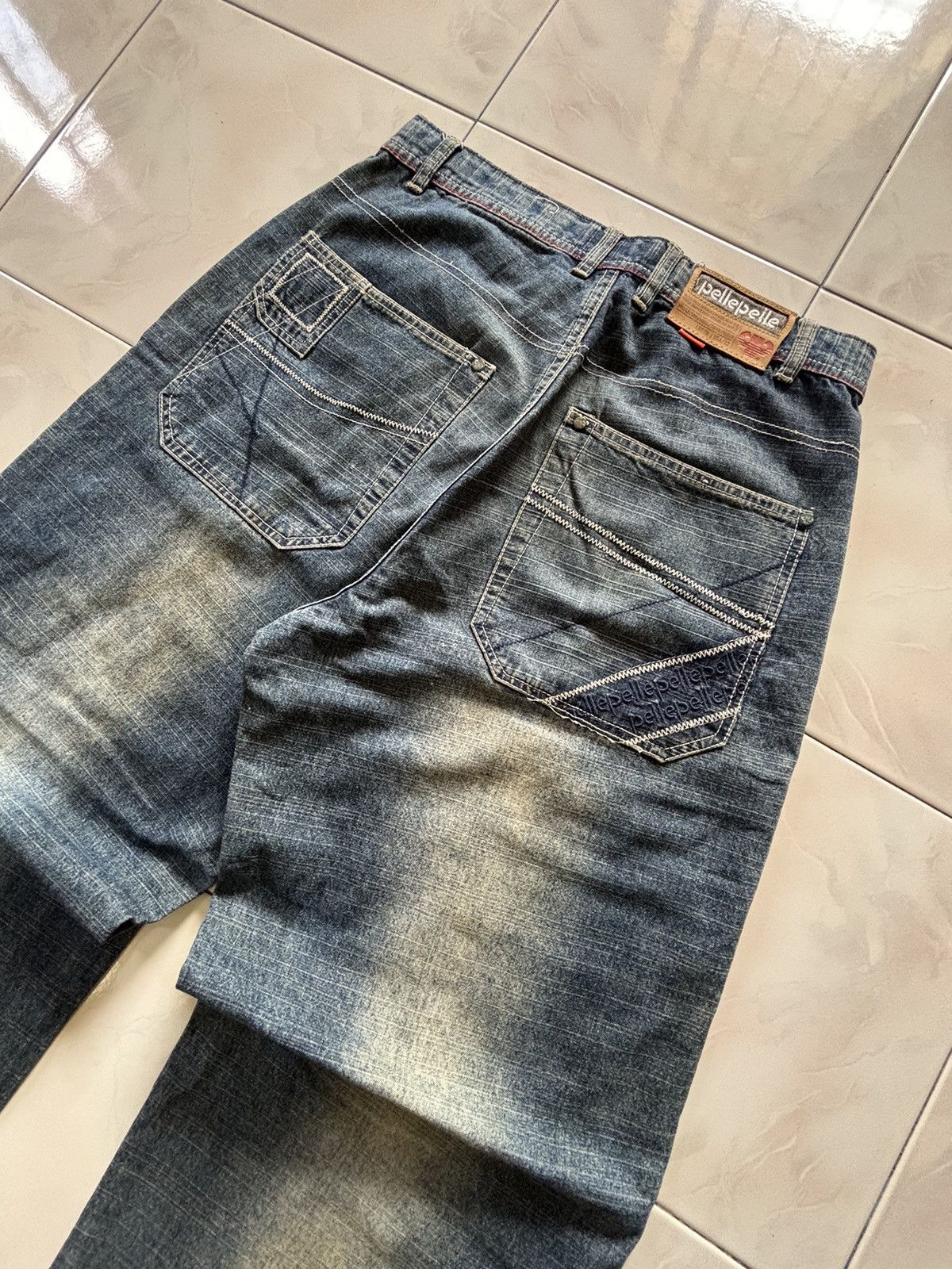 Pelle Pelle Pelle Pelle Mud Wash Baggy Patchwork Denim Jeans Size US 32 / EU 48 - 15 Thumbnail