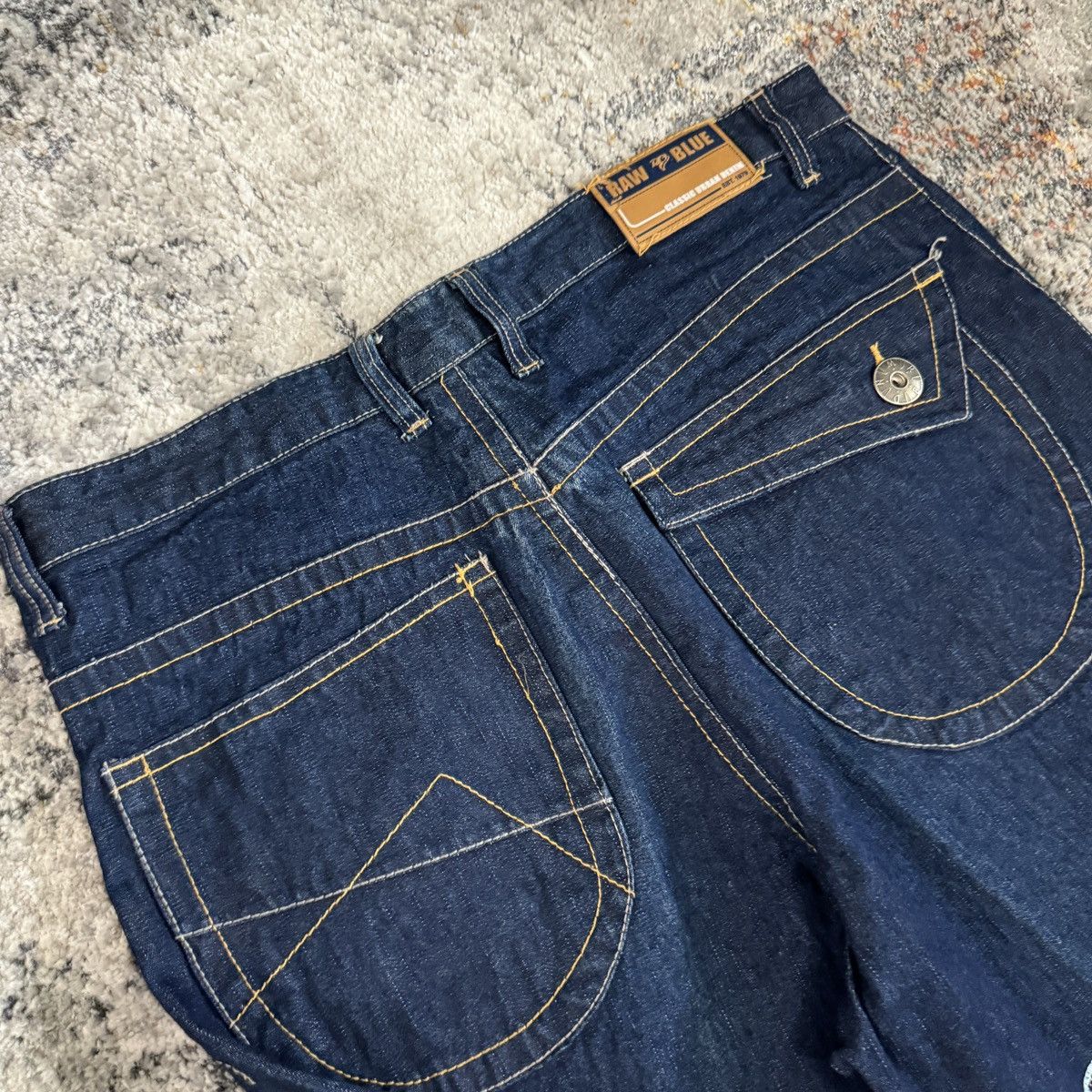 JNCO × Vintage Crazy Vintage y2k Raw Blue Air five 1 style sneaker jeans Size US 38 / EU 54 - 7 Thumbnail