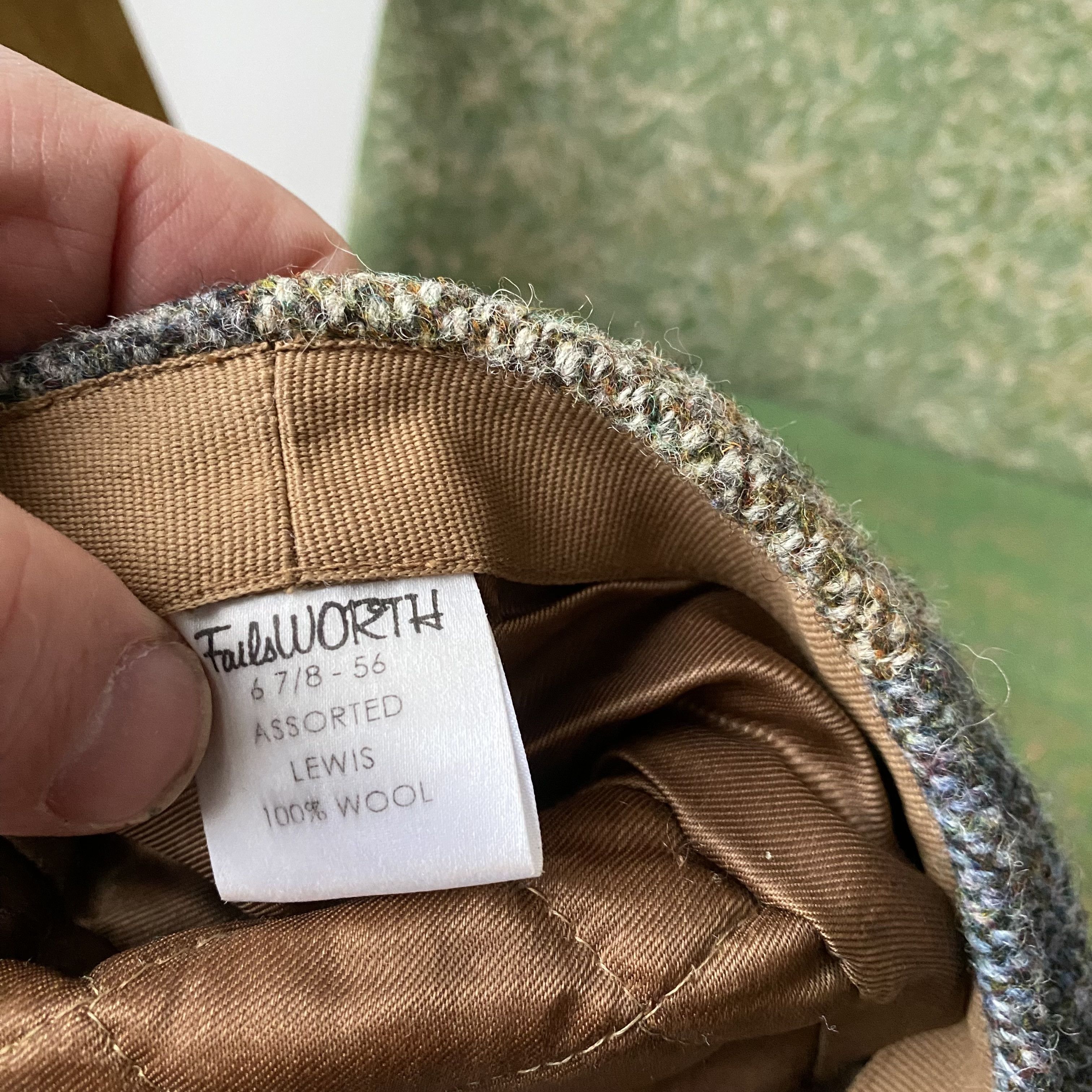 Harris Tweed Harris Tweed Hat Patchwork herringbone flat cap Size ONE SIZE - 8 Thumbnail