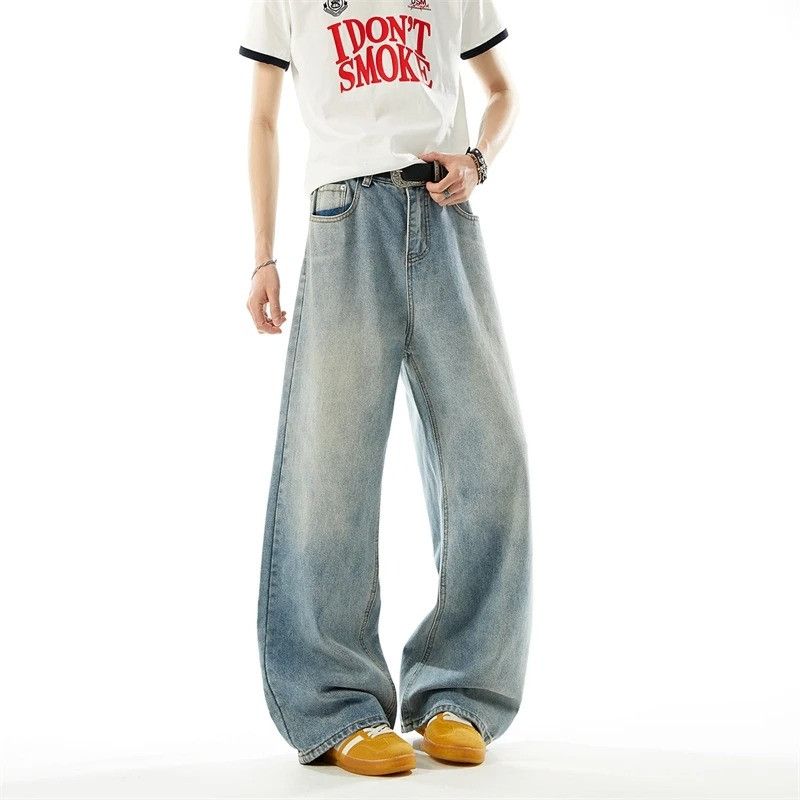 Japanese Brand Washed Blue Men's Jeans Size US 33 - 1 Thumbnail