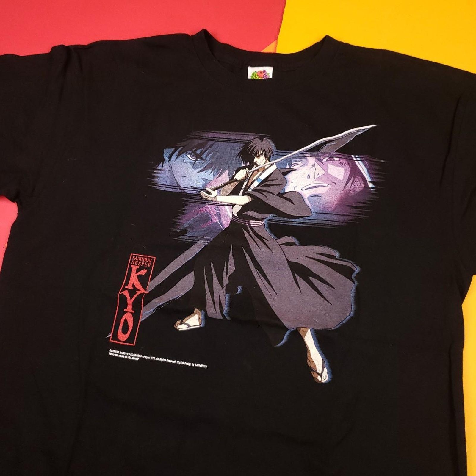 Vintage Vintage y2k Samurai Deeper Anime T Shirt Kyo Mens XL 2002 Size US XL / EU 56 / 4 - 3 Thumbnail