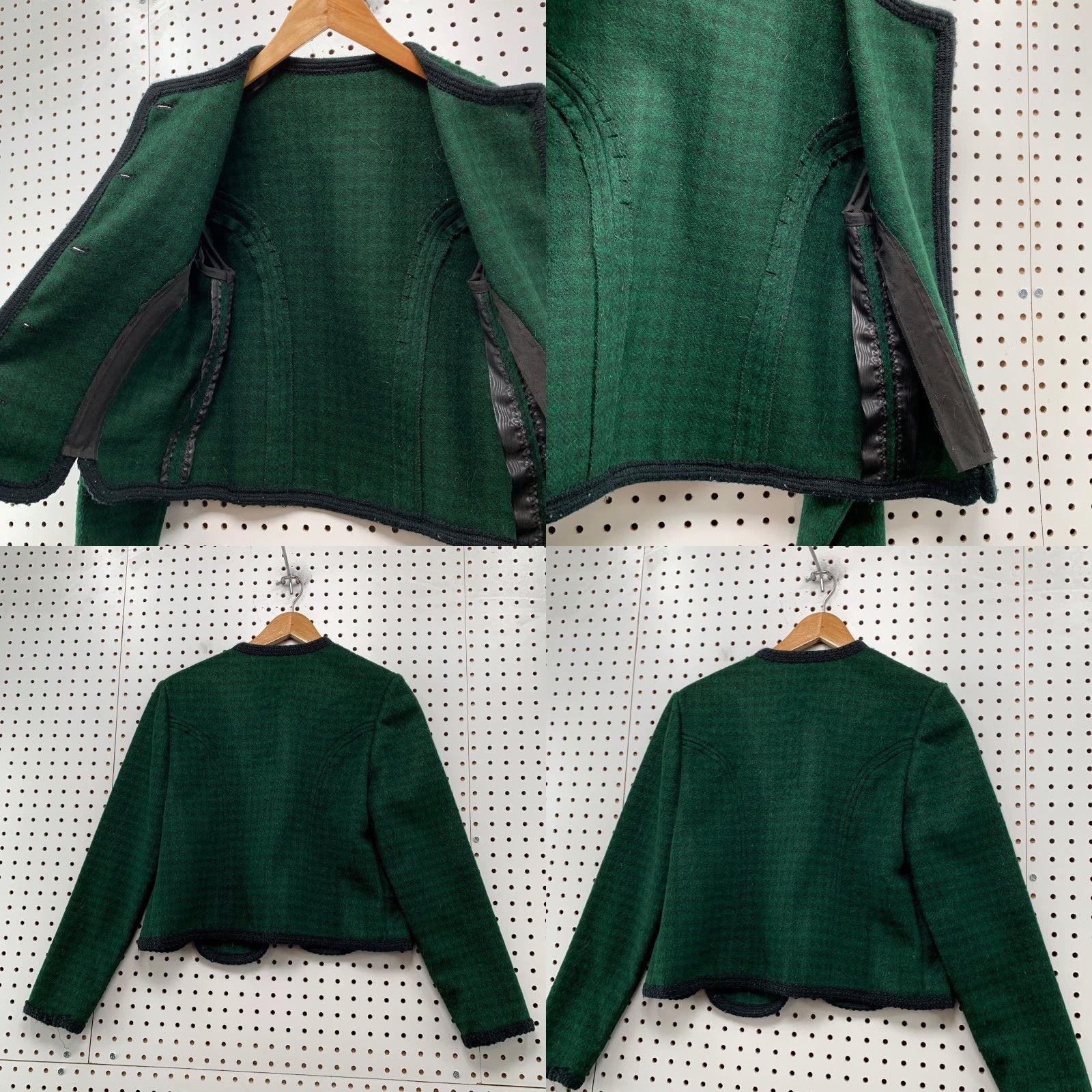 Vintage VINTAGE Gordon Highlanders Cardigan Wool Small Tartan Plaid Trachten Shirt Womens S Green Knit Button Crew Neck Long Sleeve Casual Sweater 90s Size S / US 4 / IT 40 - 8 Thumbnail