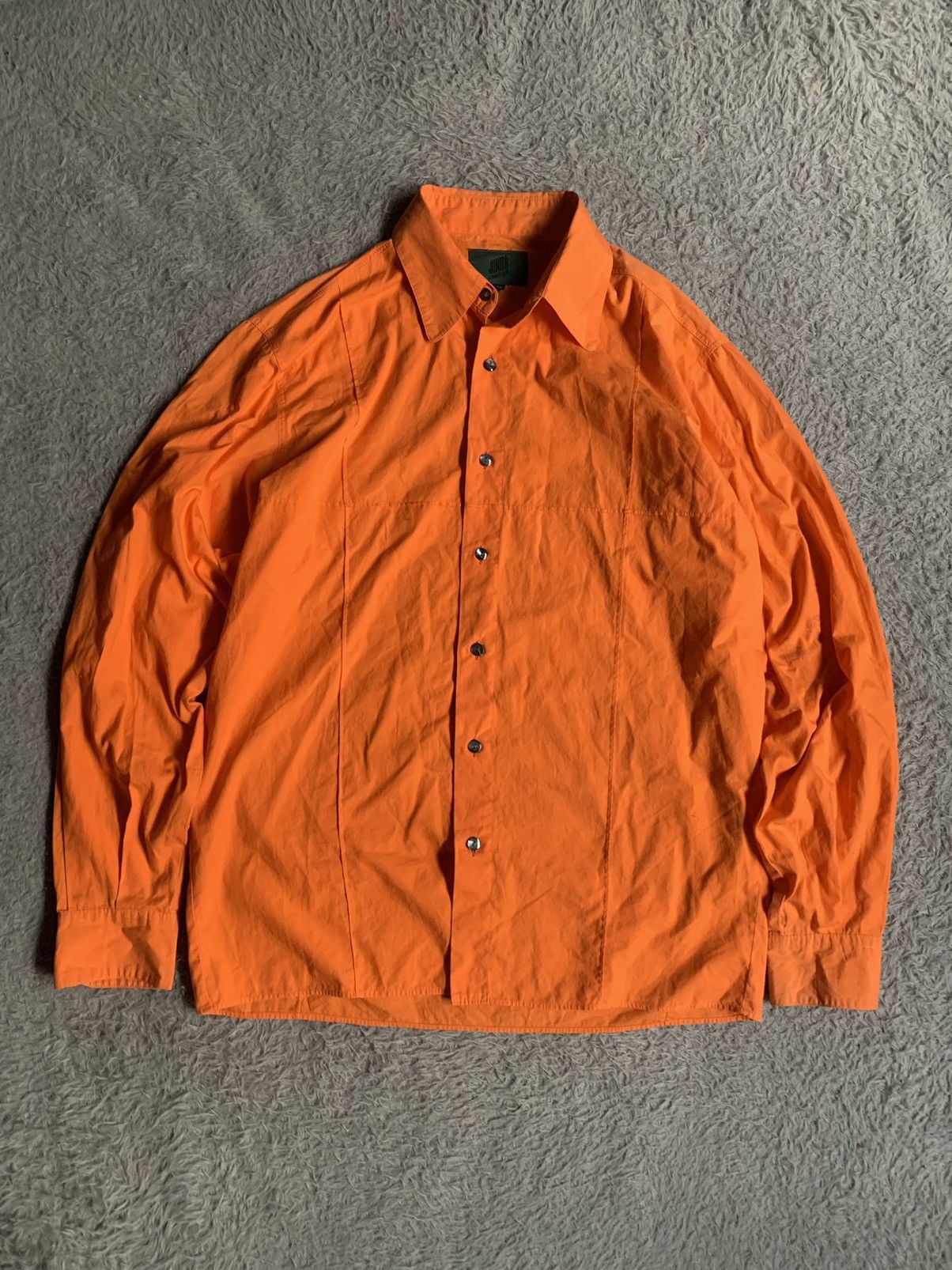 Jean Paul Gaultier Vintage 90s Junior Gaultier Orange Button Shirt Size US M / EU 48-50 / 2 - 1 Thumbnail