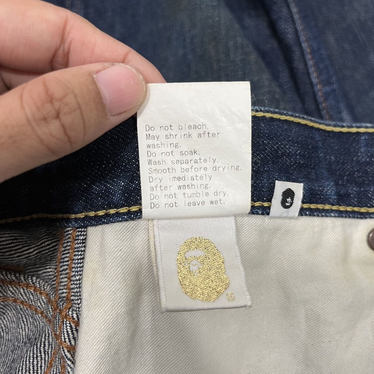 Bape Vintage Bathing Ape Bape Denim Jeans Size US 36 / EU 52 - 22 Thumbnail