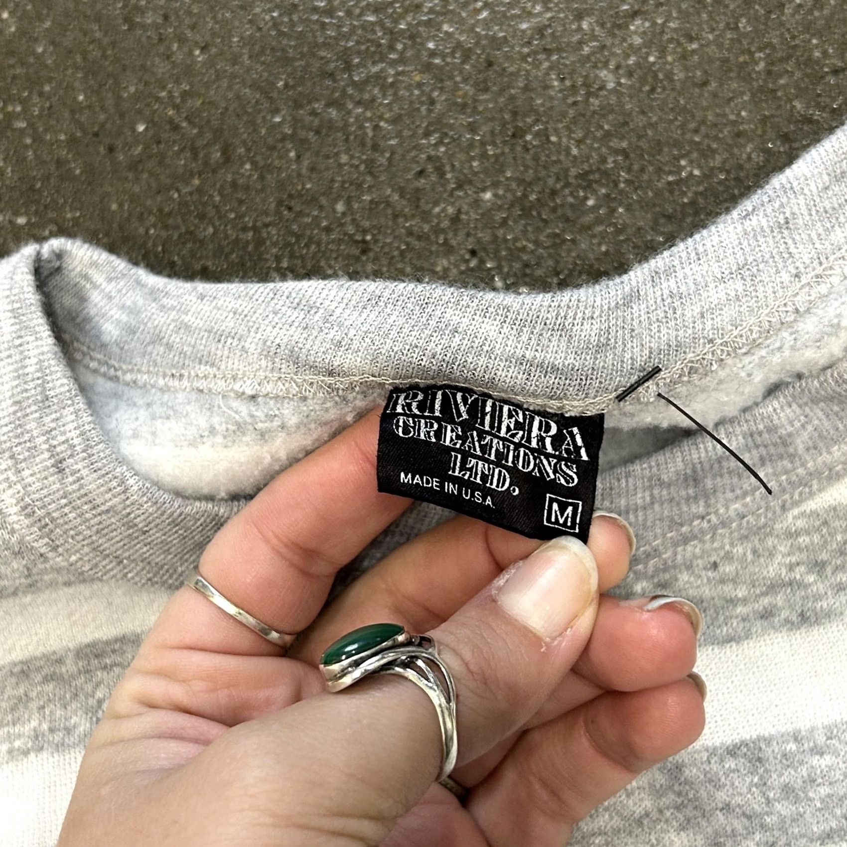 Rivieras Riviera Creations Sweater Vest Womens Medium Gray White Striped Knit Top Size M / US 6-8 / IT 42-44 - 3 Thumbnail