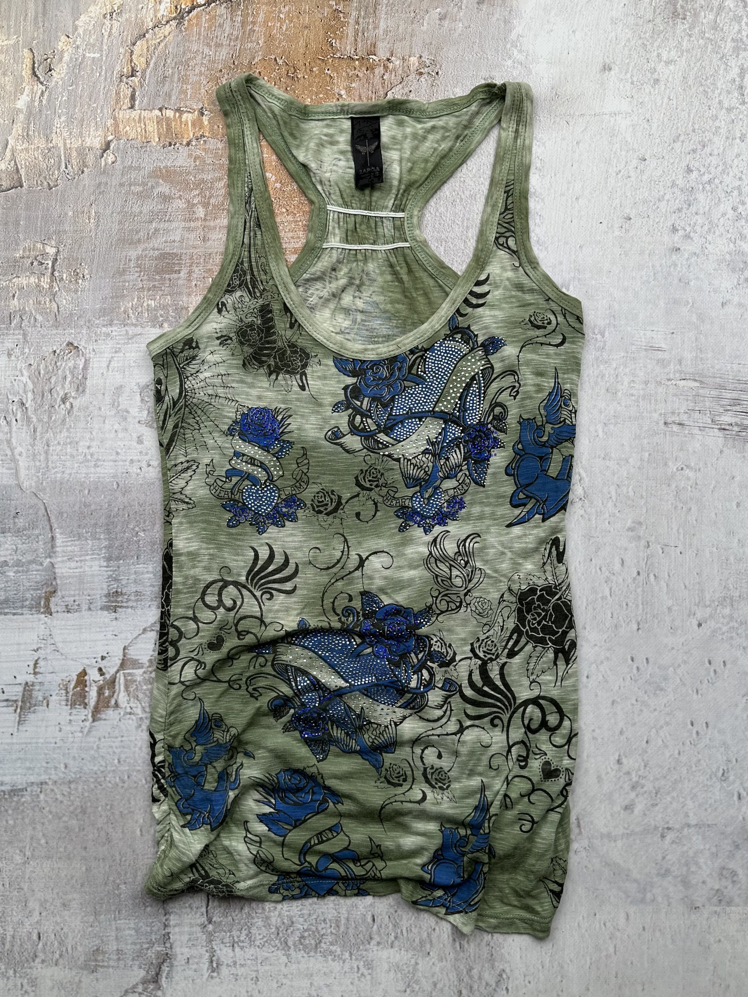 image of Avant Garde x Vintage Printed Tank Top, Women's (Size Small)