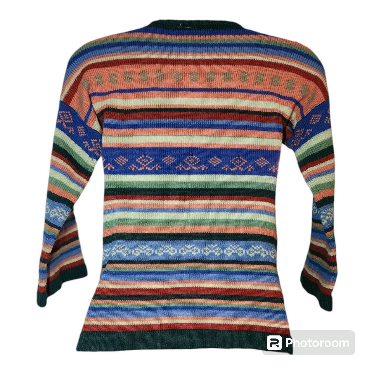 Vintage Knit Vintage V-neck Sweater Size S / US 4 / IT 40 - 2 Thumbnail