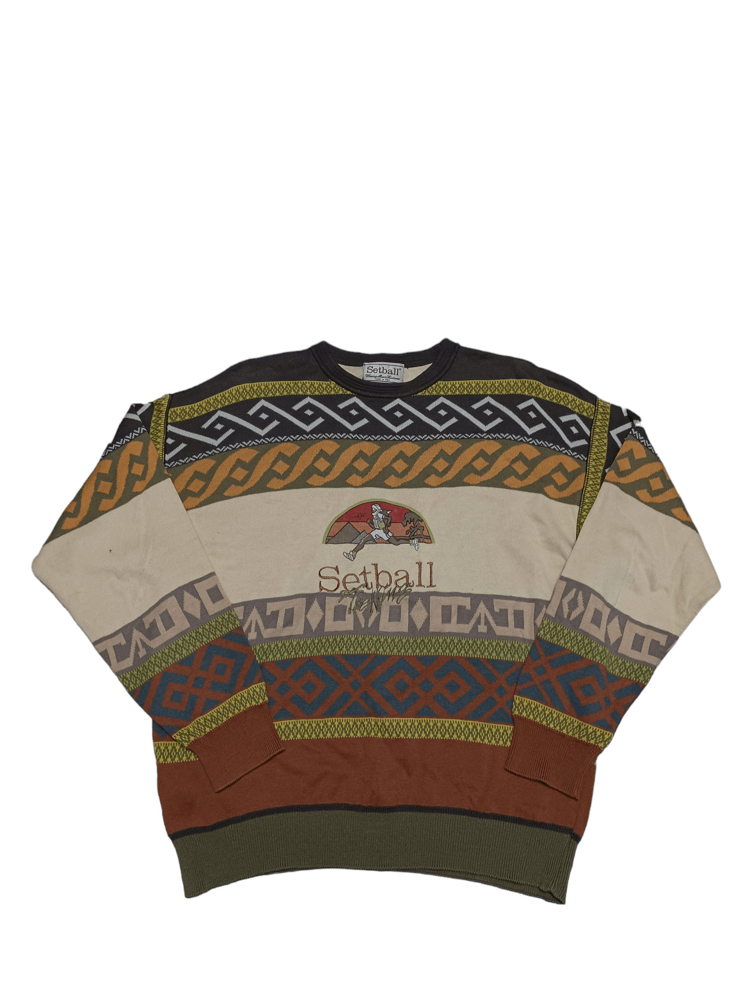 Other VINTAGE CRAZY Y2K OLDMONEY MADE IN ITALY SETBALL SWEATER Size US L / EU 52-54 / 3 - 1 Thumbnail
