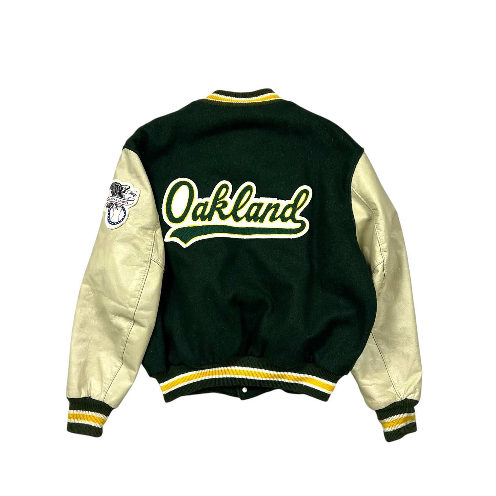MLB VTG 90s MLB OAKLAND ATHLETICS A's DELONG VARSITY JACKET Size US XL / EU 56 / 4 - 1 Thumbnail
