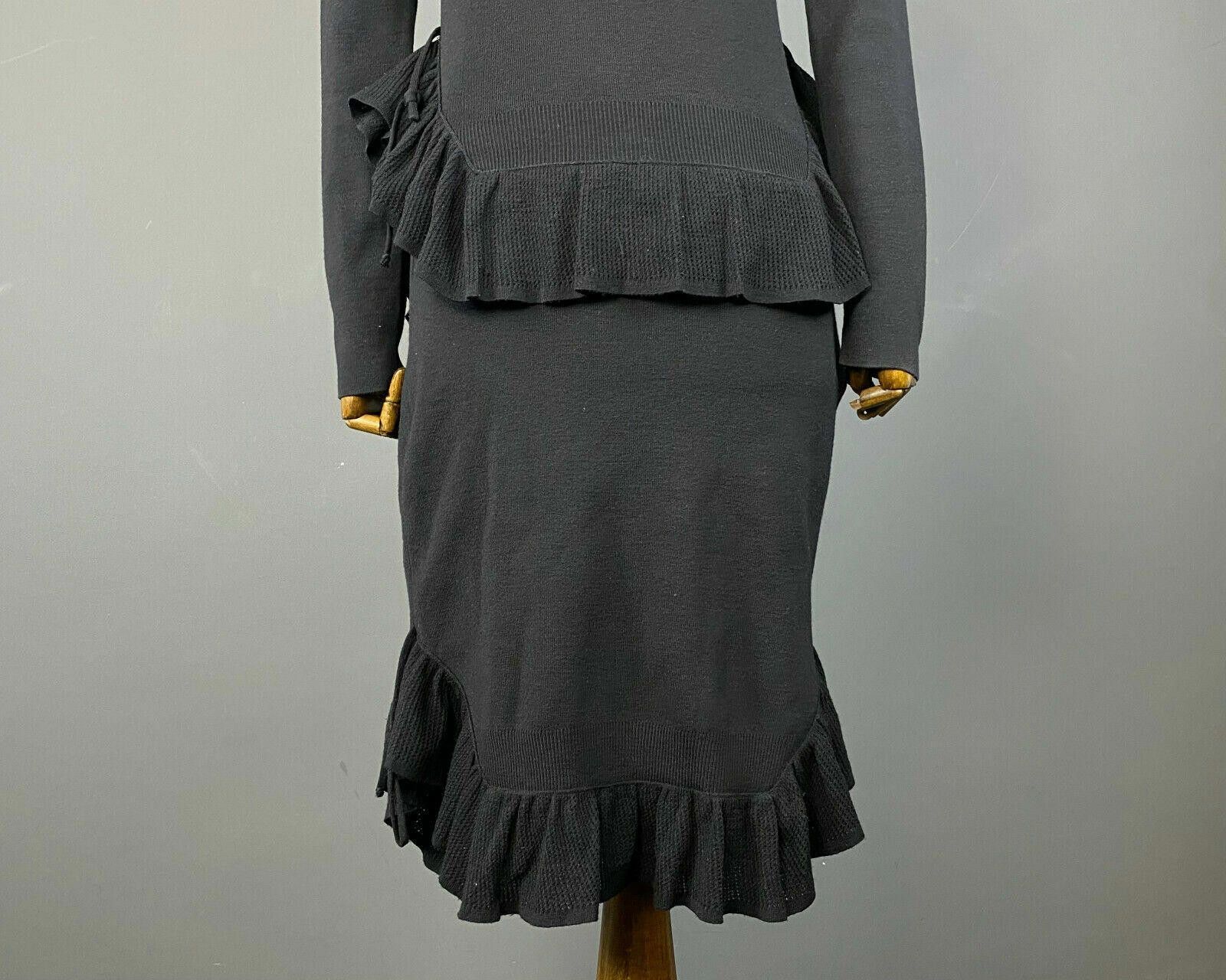 Dsquared2 Dsquared2 Black Designer Lana Wool Stretch Maxi Dress Size M Size M / US 6-8 / IT 42-44 - 3 Thumbnail