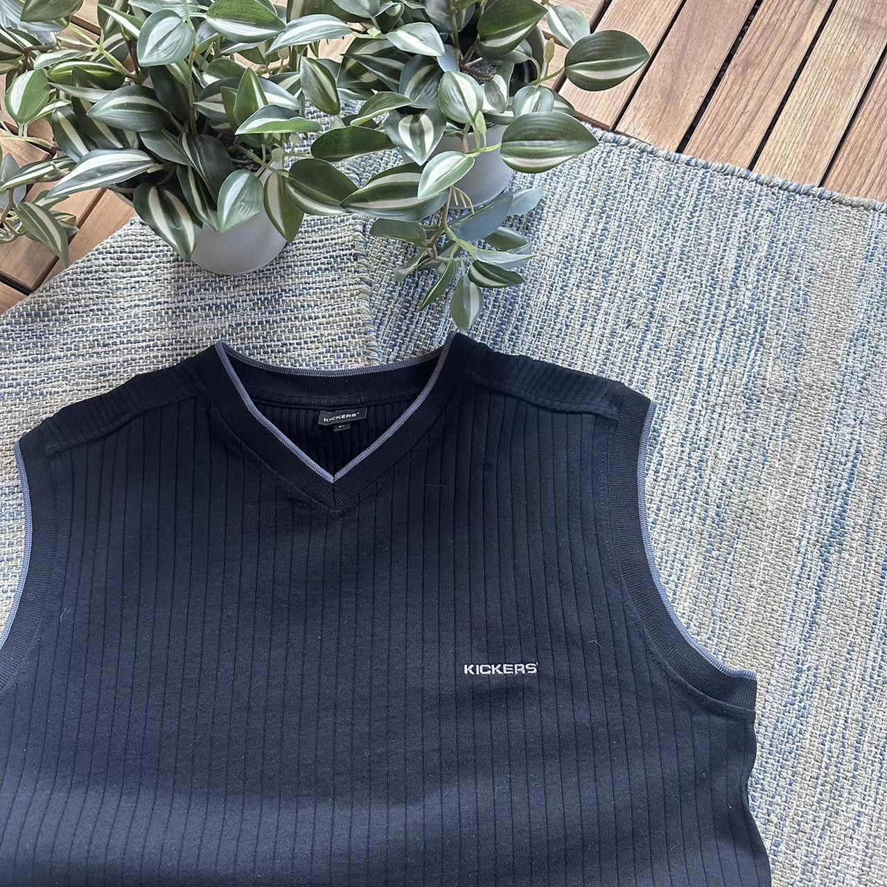 Kickers Vintage Y2K Kickers Ribbed Minimalist Logo Vest Size US L / EU 52-54 / 3 - 3 Thumbnail