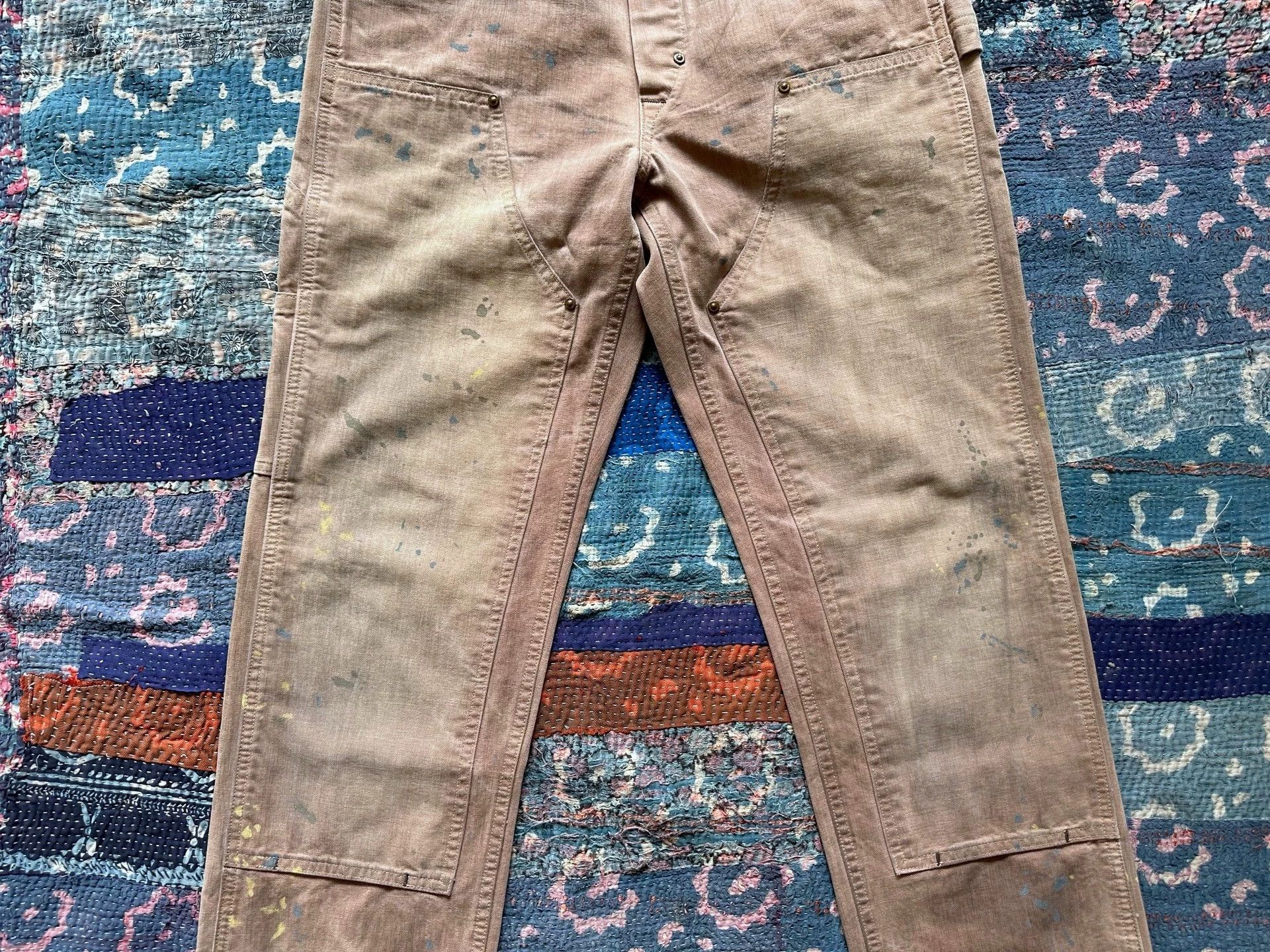RRL Ralph Lauren RRL Washed Distressed Knee 30x32 Chic Cuffed Pants Size US 30 / EU 46 - 5 Thumbnail