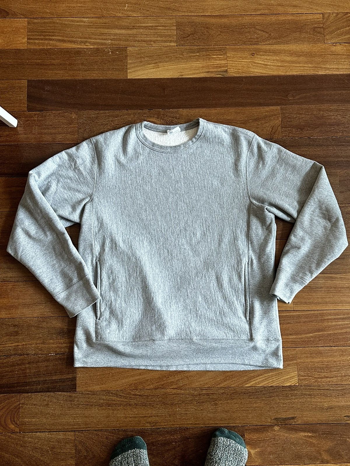 image of 3Sixteen Heavyweight Crewneck - Grey, Xl, Men's