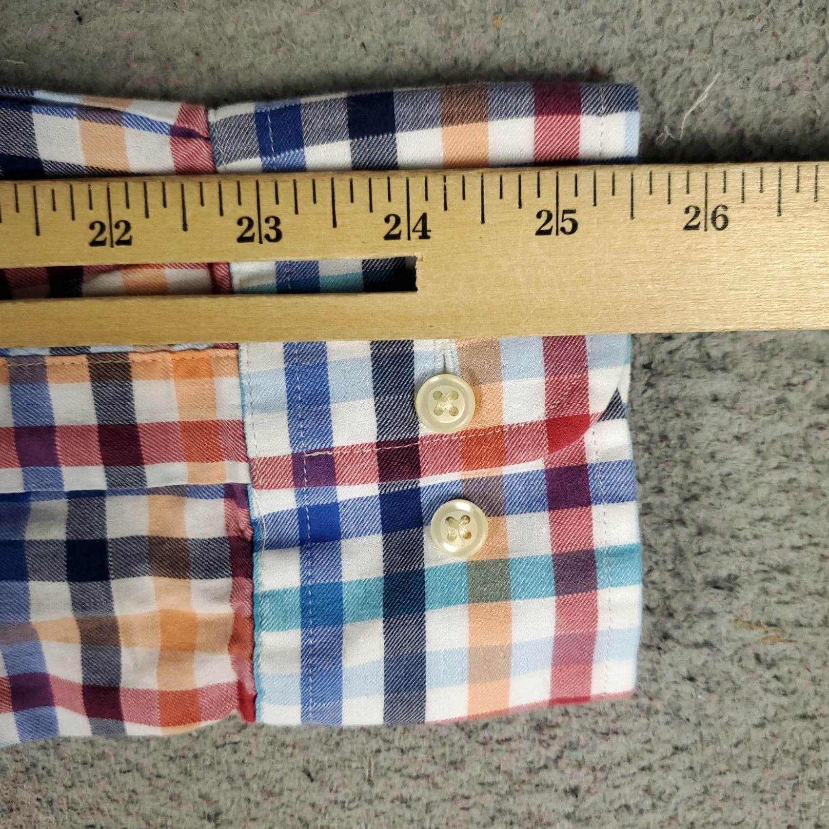Peter Millar Peter Millar Shirt Mens Large Red Blue Check Button Up Long Sleeve Size US L / EU 52-54 / 3 - 6 Thumbnail